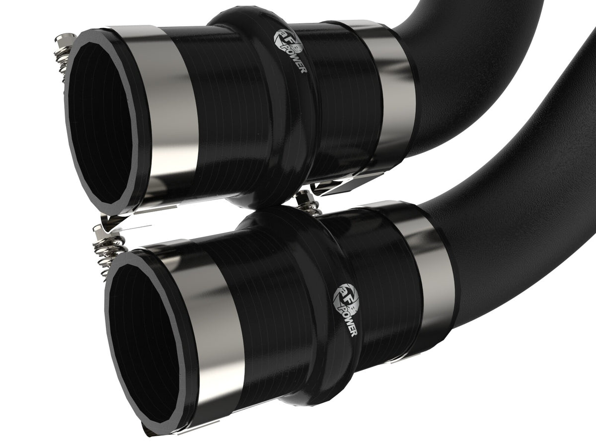 BladeRunner 3 Inch Aluminum Hot and Cold Charge Pipe Kit Black Ford F-150/Raptor 21-26 V6-3.5L (tt) aFe Power
