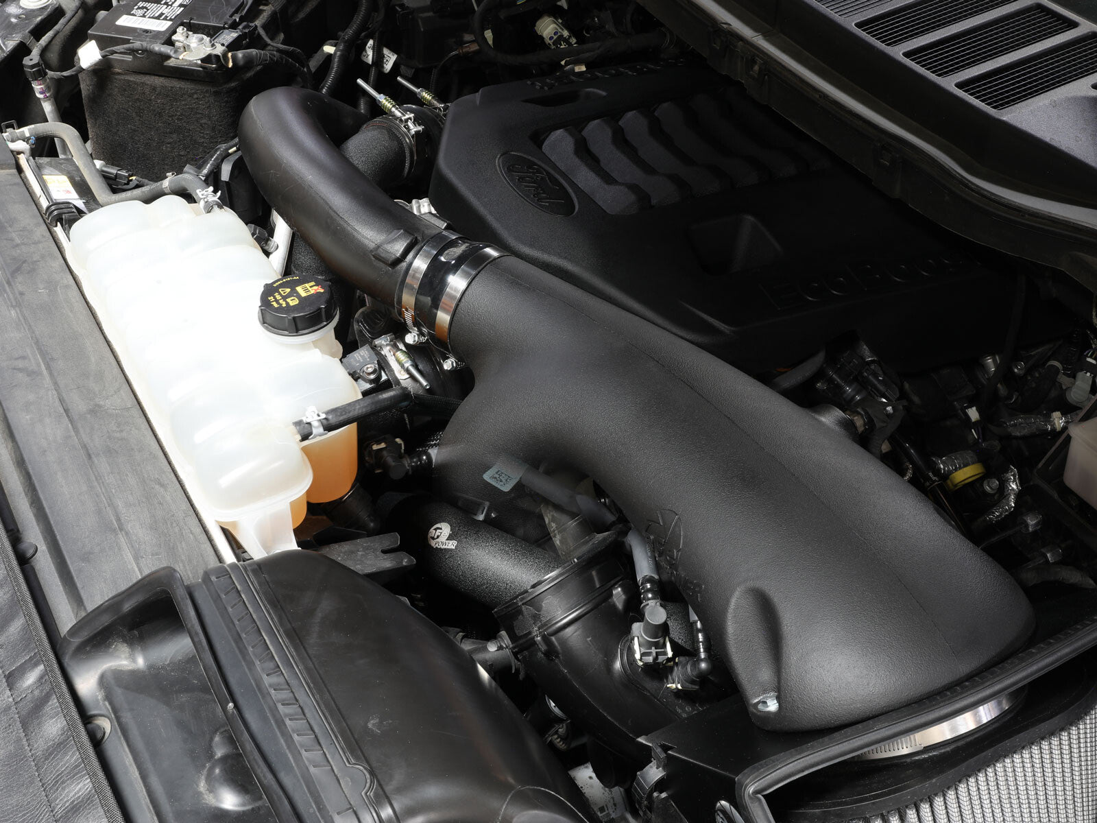 BladeRunner 3 Inch Aluminum Hot Charge Pipe Black Ford F-150/Raptor 21-26 V6-3.5L (tt) aFe Power