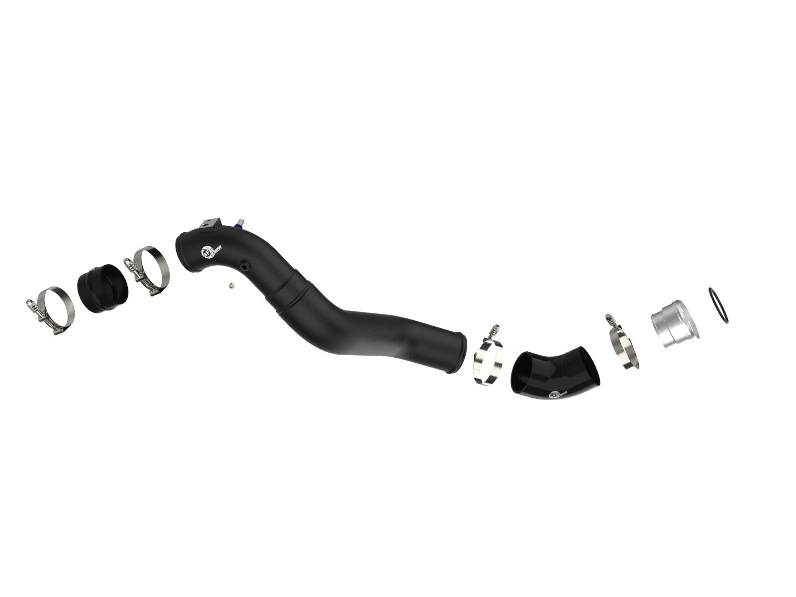 BladeRunner 3 Inch Aluminum Cold Charge Pipe Black Ford F-150/Raptor 21-26 V6-3.5L (tt) aFe Power