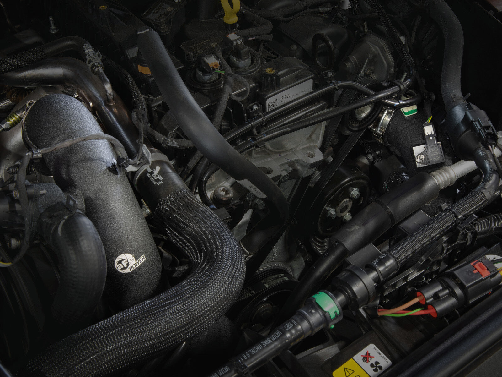 BladeRunner 3 Inch Aluminum Hot and Cold Charge Pipe Kit Black Ford Bronco 21-24/Ranger 2024 L4-2.3L (t) aFe Power