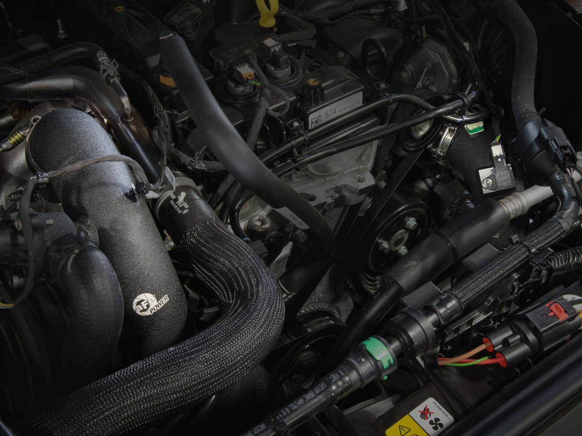 BladeRunner 3 Inch Aluminum Hot Charge Pipe Black Ford Bronco 21-24/Ranger 2024 L4-2.3L (t) aFe Power