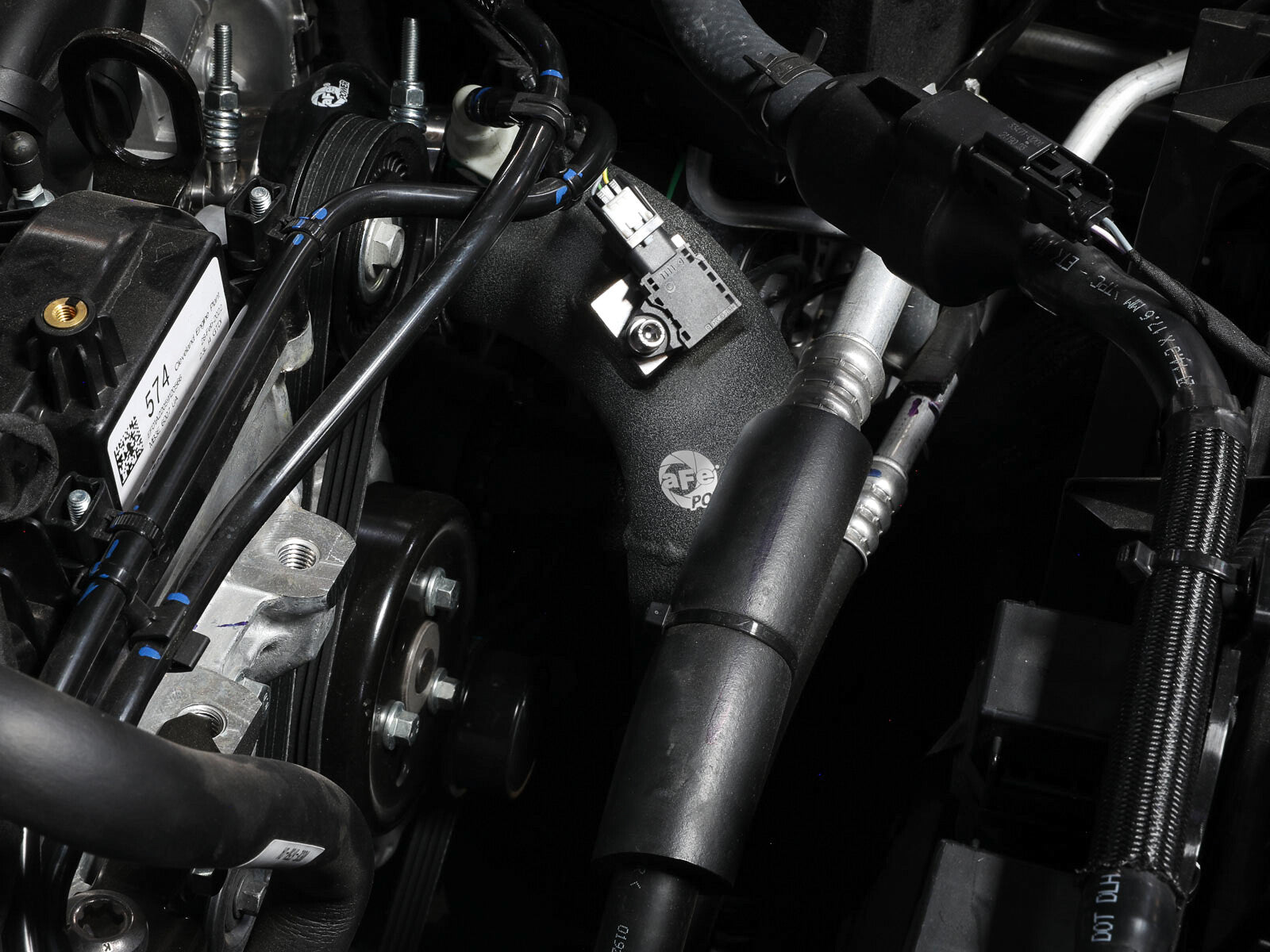 BladeRunner 3 Inch Aluminum Cold Charge Pipe Black Ford Bronco 21-24/Ranger 2024 L4-2.3L (t) aFe Power