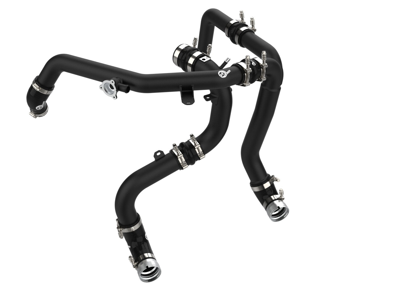 BladeRunner 2-1/4 Inch & 2-3/4 Inch Aluminum Hot and Cold Charge Pipe Kit Black Ford Bronco 21-26 V6-2.7L (tt) aFe Power