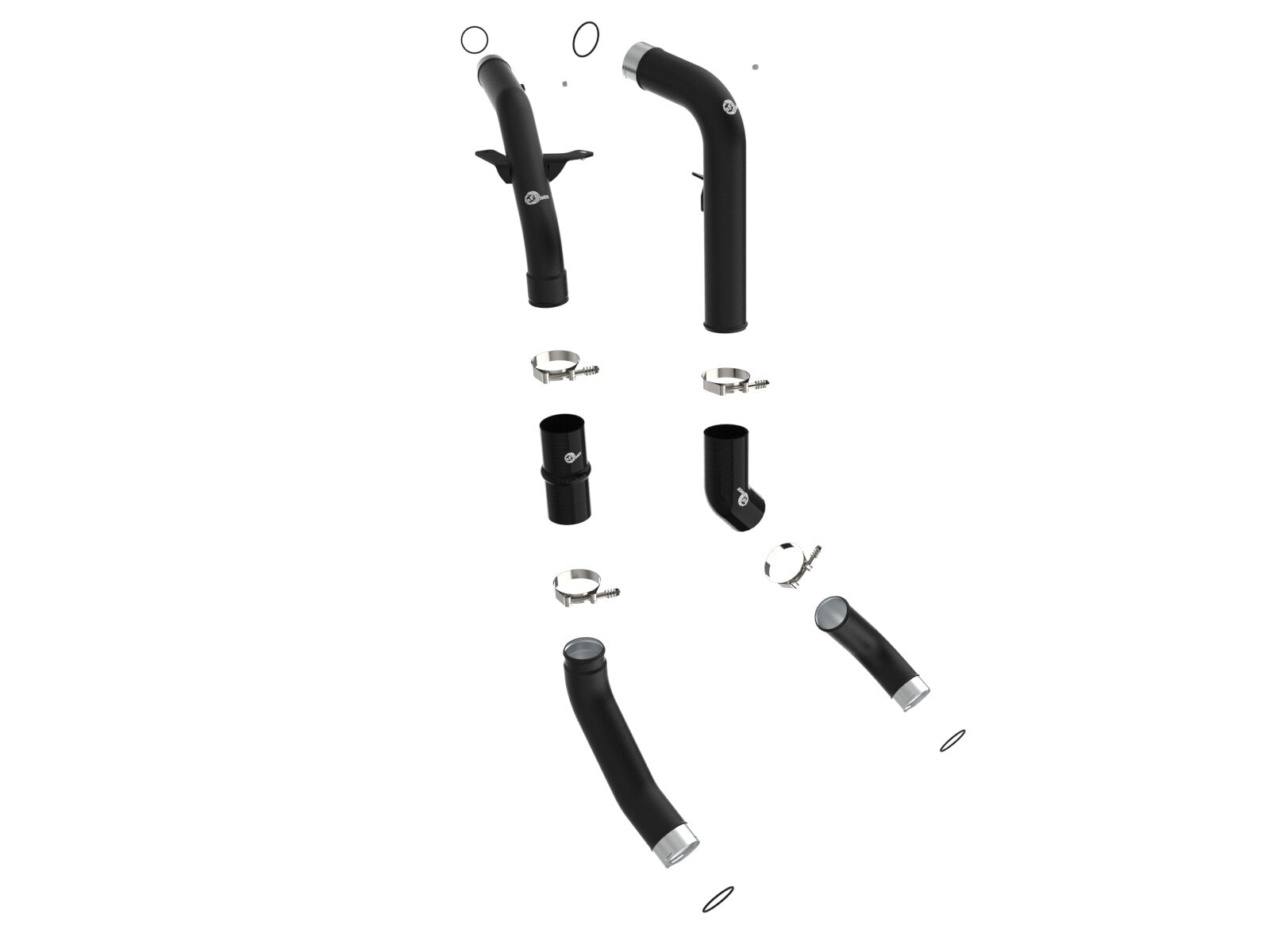BladeRunner 2-1/2 Inch & 3 Inch Aluminum Hot and Cold Charge Pipe Kit Black Ram 1500 20-23 V6-3.0L (td) aFe Power