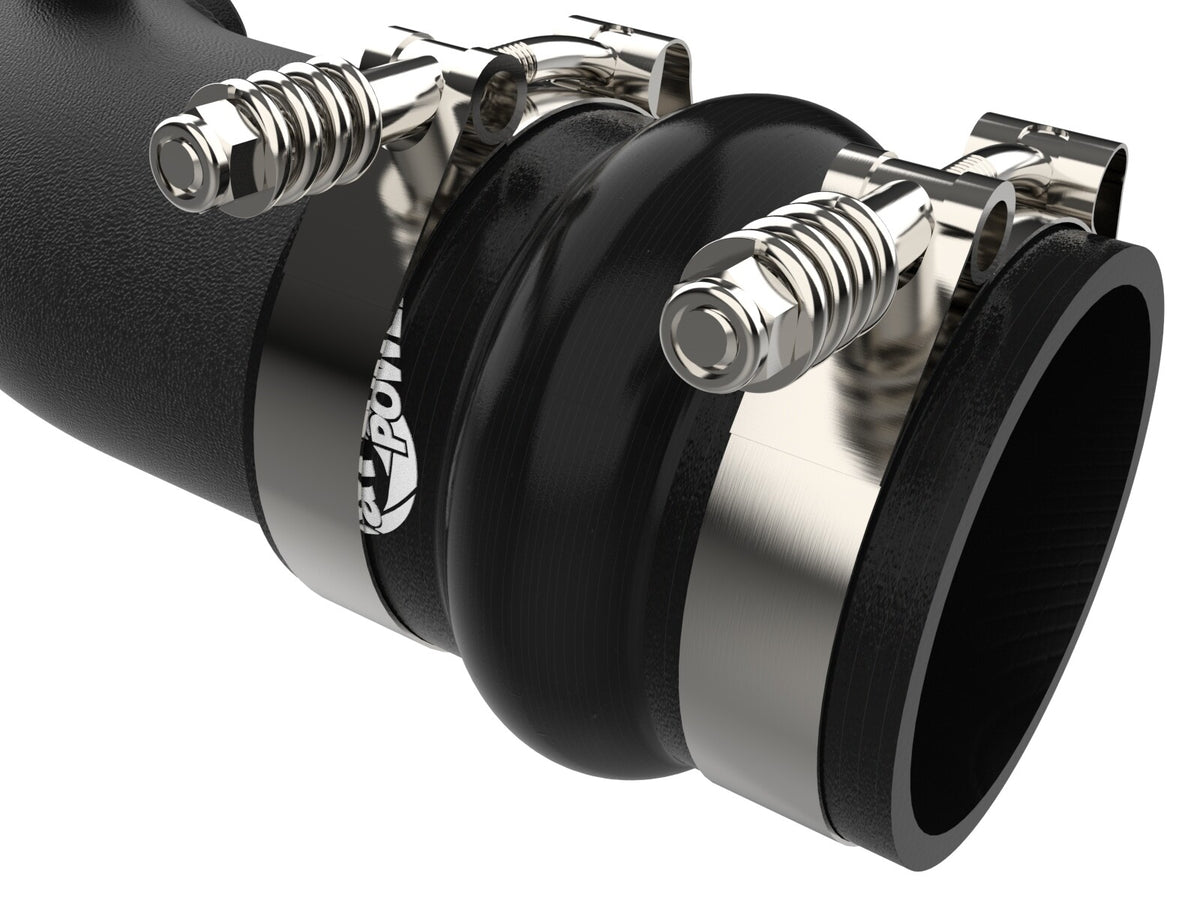 BladeRunner 3 Inch Aluminum Hot Charge Pipe Black Ford Diesel Trucks 23-26 V8-6.7L (td) High Output aFe Power