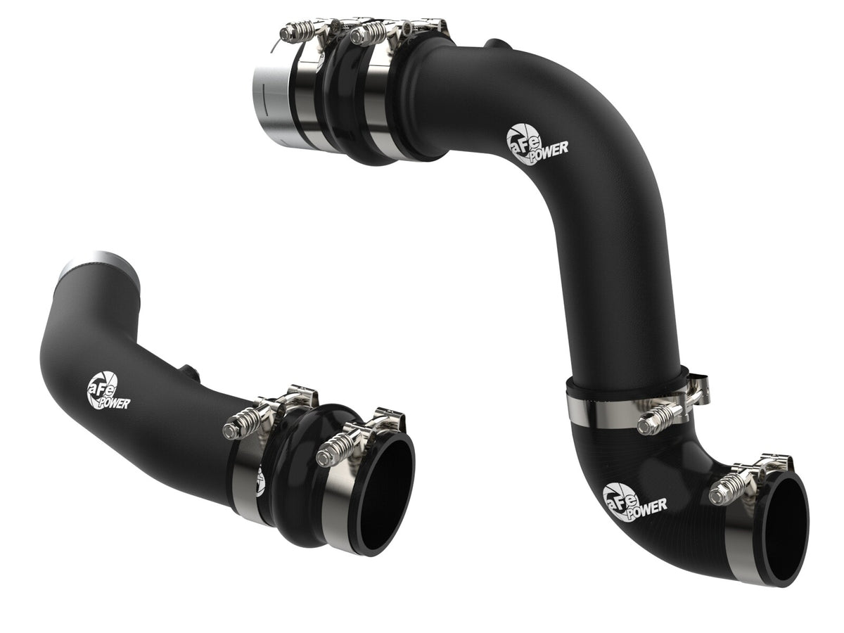 BladeRunner Aluminum Hot and Cold Charge Pipe Kit Black Ford Diesel Trucks 23-26 V8-6.7L (td) aFe Power