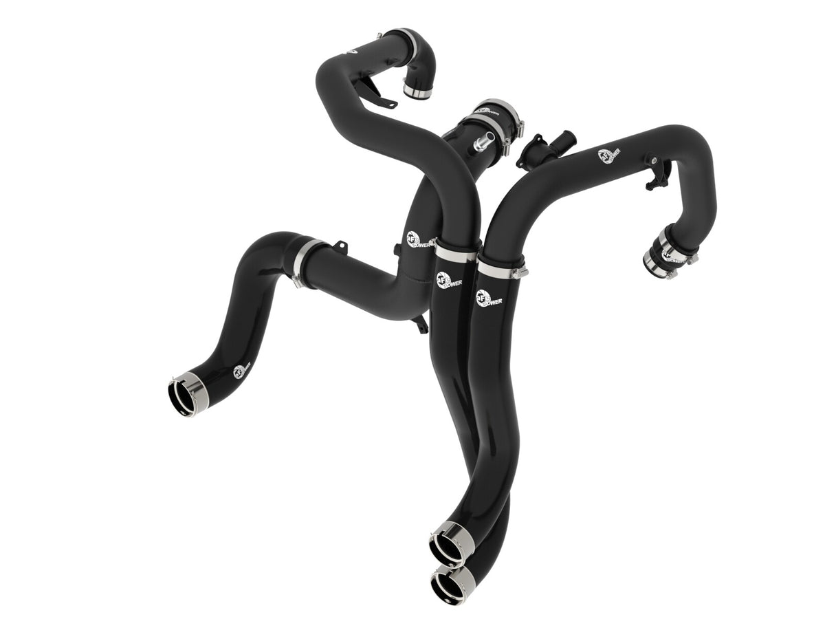 BladeRunner 2-1/4 Inch & 3 Inch Aluminum Hot and Cold Charge Pipe Kit Black Ford Bronco Raptor 22-26/Ranger Raptor 24-26 V6-3.0L (tt) aFe Power