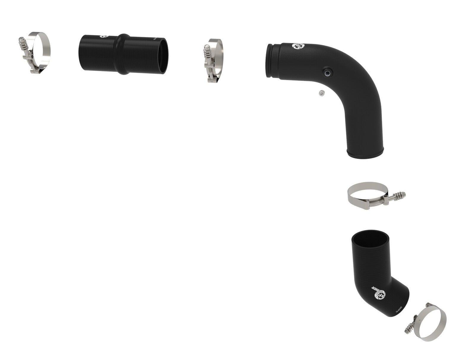 BladeRunner 2-1/2 Inch to 3 Inch Aluminum Hot-Side Charge Pipe Black Ram Diesel Trucks 25-26 L6-6.7L (td) aFe Power