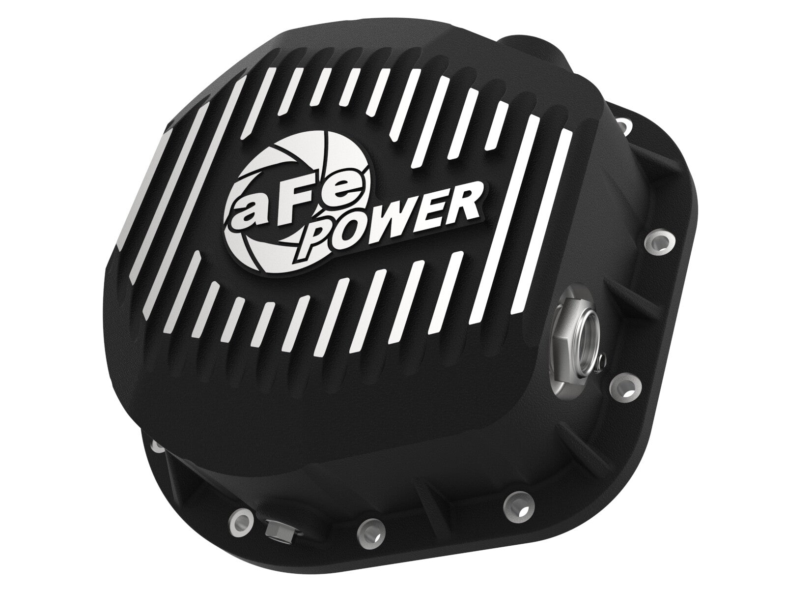 Pro Series Differential Cover Black w/ Machined Fins Ford F-250/F-350/Excursion 86-26 V8 (td) (10.25/10.50-12) aFe Power