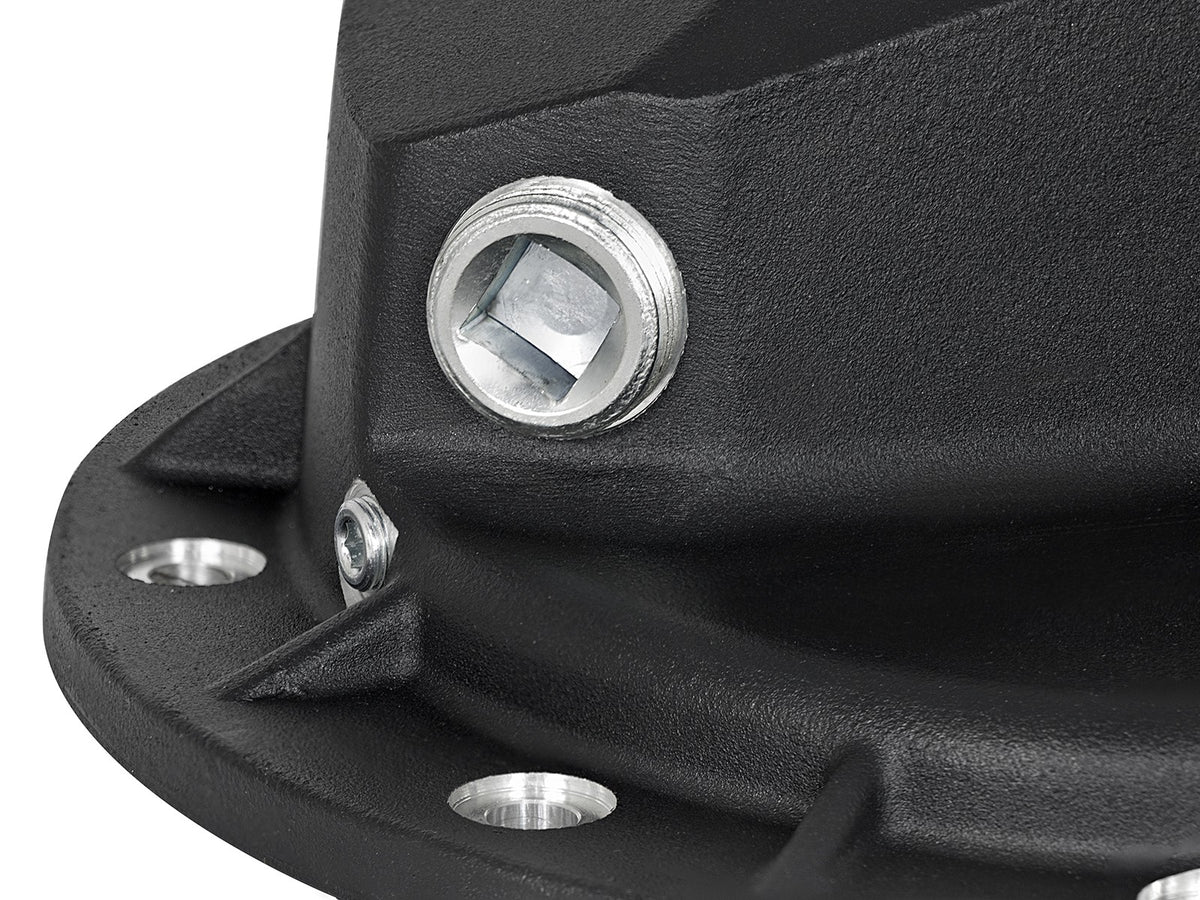 Pro Series Front Differential Cover Black w/ Machined Fins Dodge Diesel Trucks 03-12 L6-5.9/6.7L (td) aFe Power