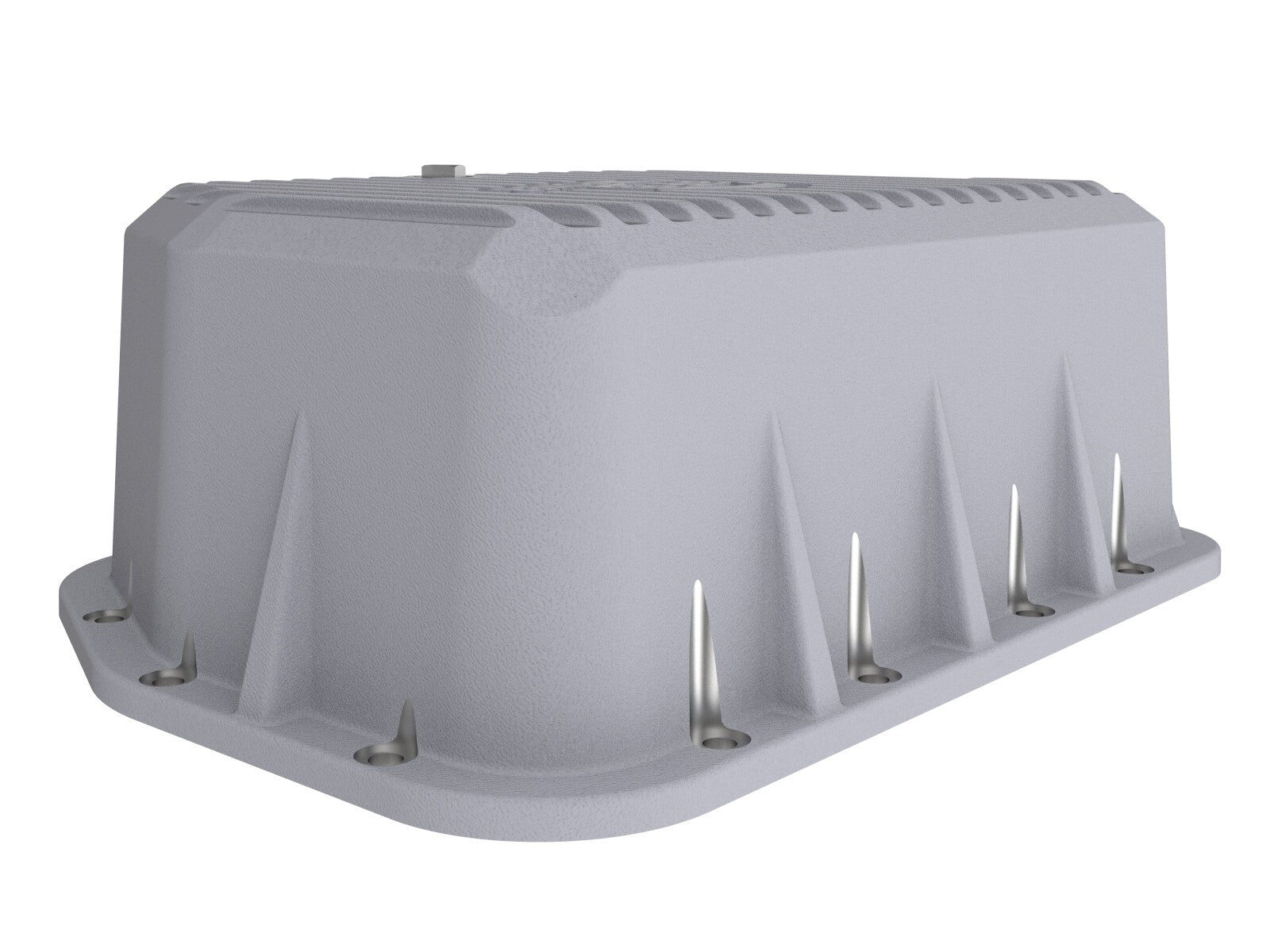 Street Series Transmission Pan Raw w/ Machined Fins Dodge Diesel Trucks 94-07 L6-5.9L (td) aFe Power