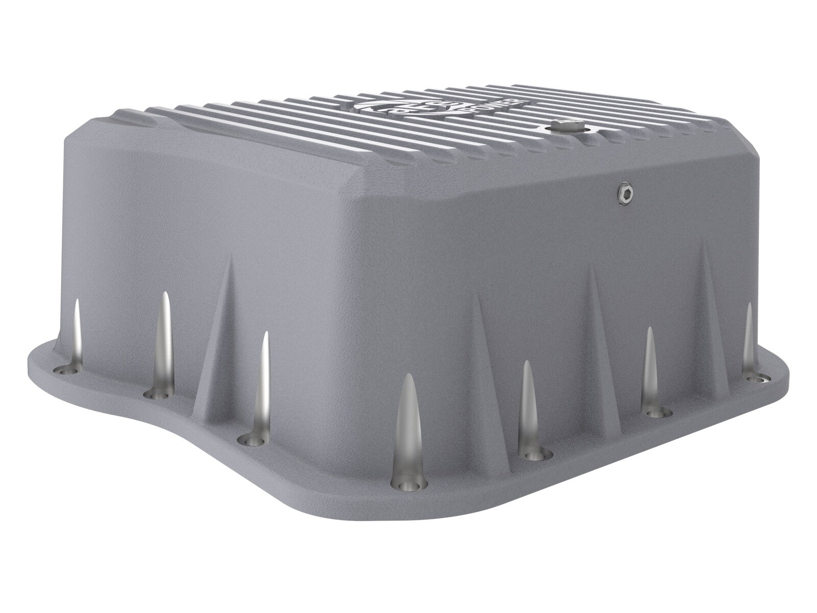 Street Series Transmission Pan Raw w/ Machined Fins Dodge Diesel Trucks 94-07 L6-5.9L (td) aFe Power