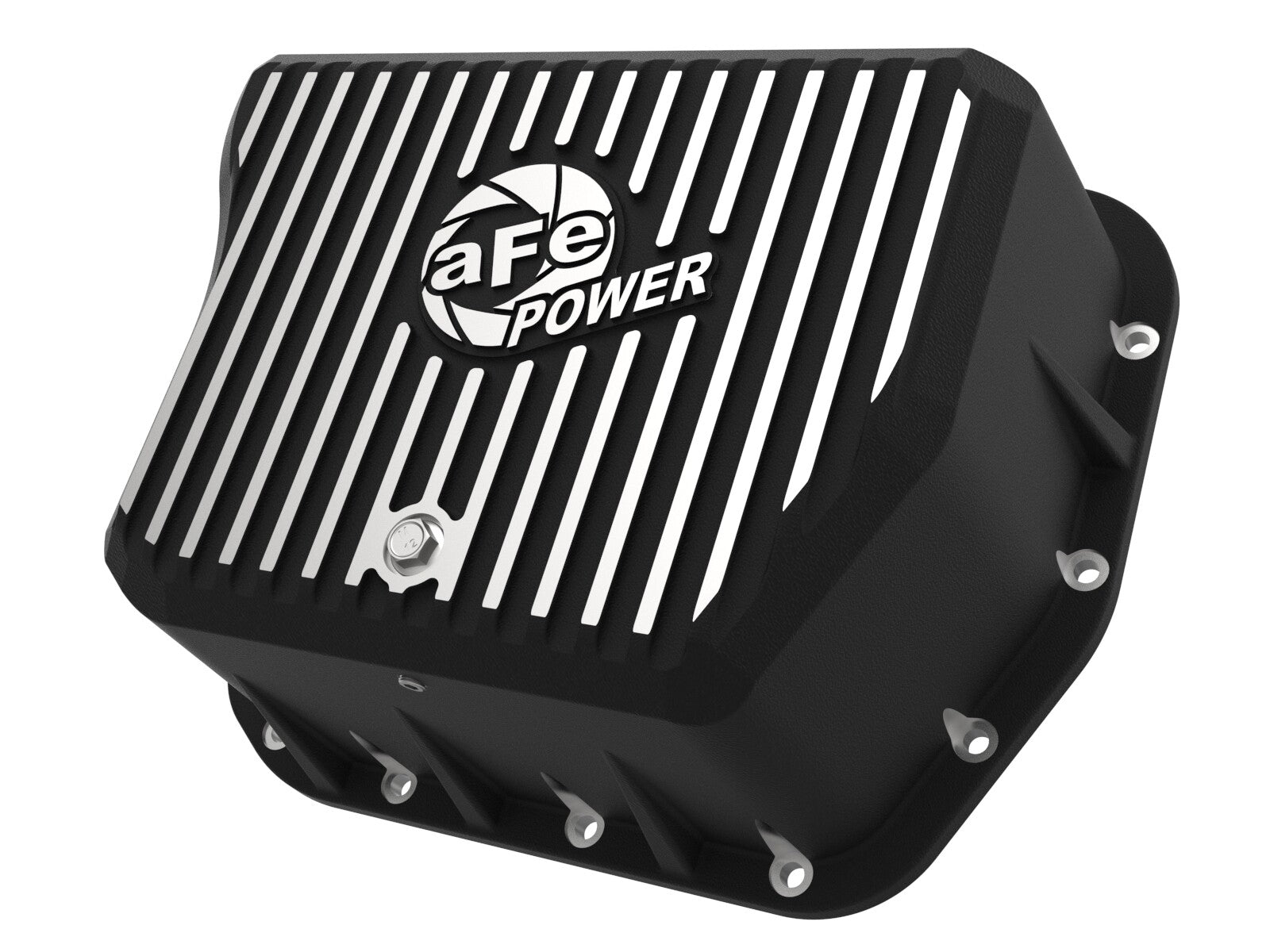Pro Series Transmission Pan Black w/ Machined Fins Dodge Diesel Trucks 94-07 L6-5.9L (td) aFe Power