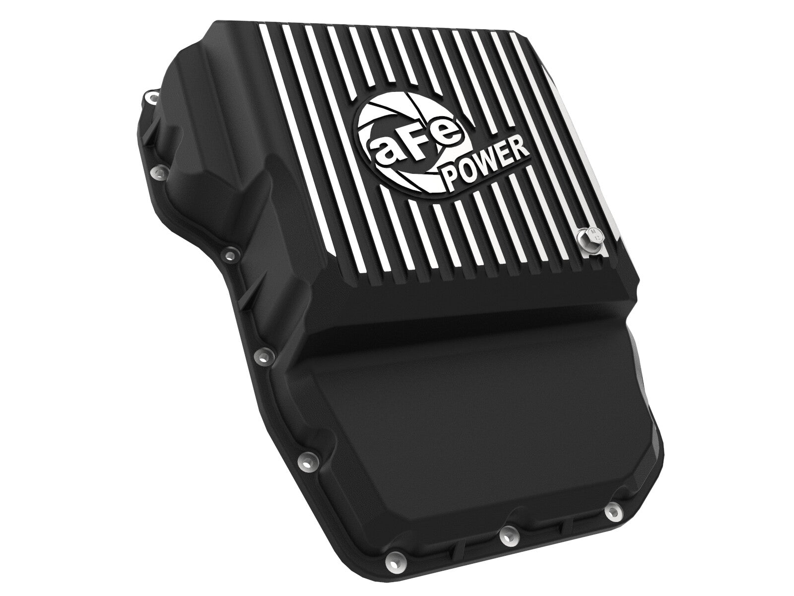 Pro Series Transmission Pan Black w/ Machined Fins Dodge Diesel Trucks 07.5-12 L6-6.7L (td) aFe Power
