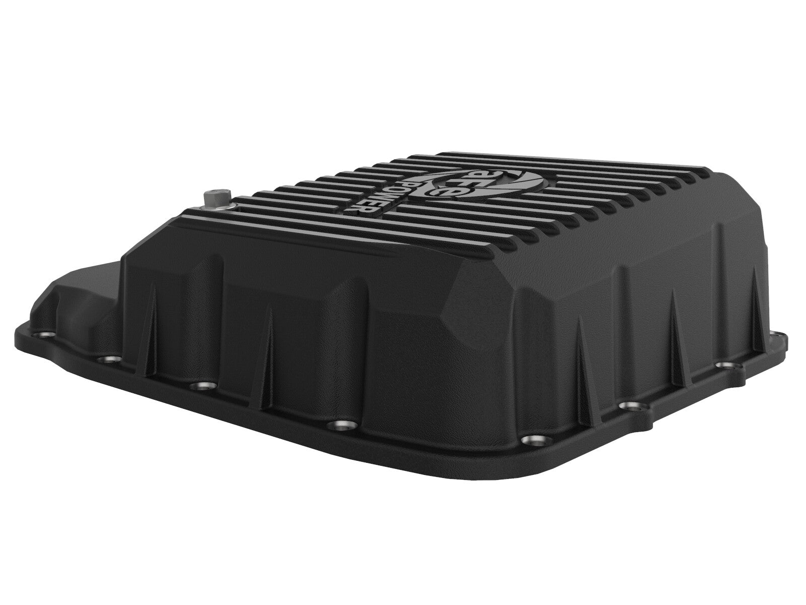 Pro Series Transmission Pan Black w/ Machined Fins Dodge Diesel Trucks 07.5-12 L6-6.7L (td) aFe Power