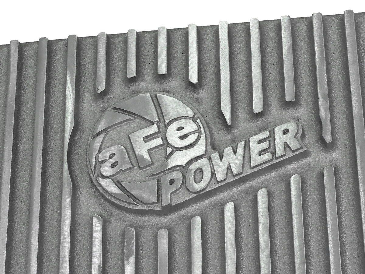 Street Series Transmission Pan Raw w/ Machined Fins GM Diesel Trucks 01-19 V8-6.6L (td) LB7/Lly/Lbz/Lmm/Lml/L5P aFe Power