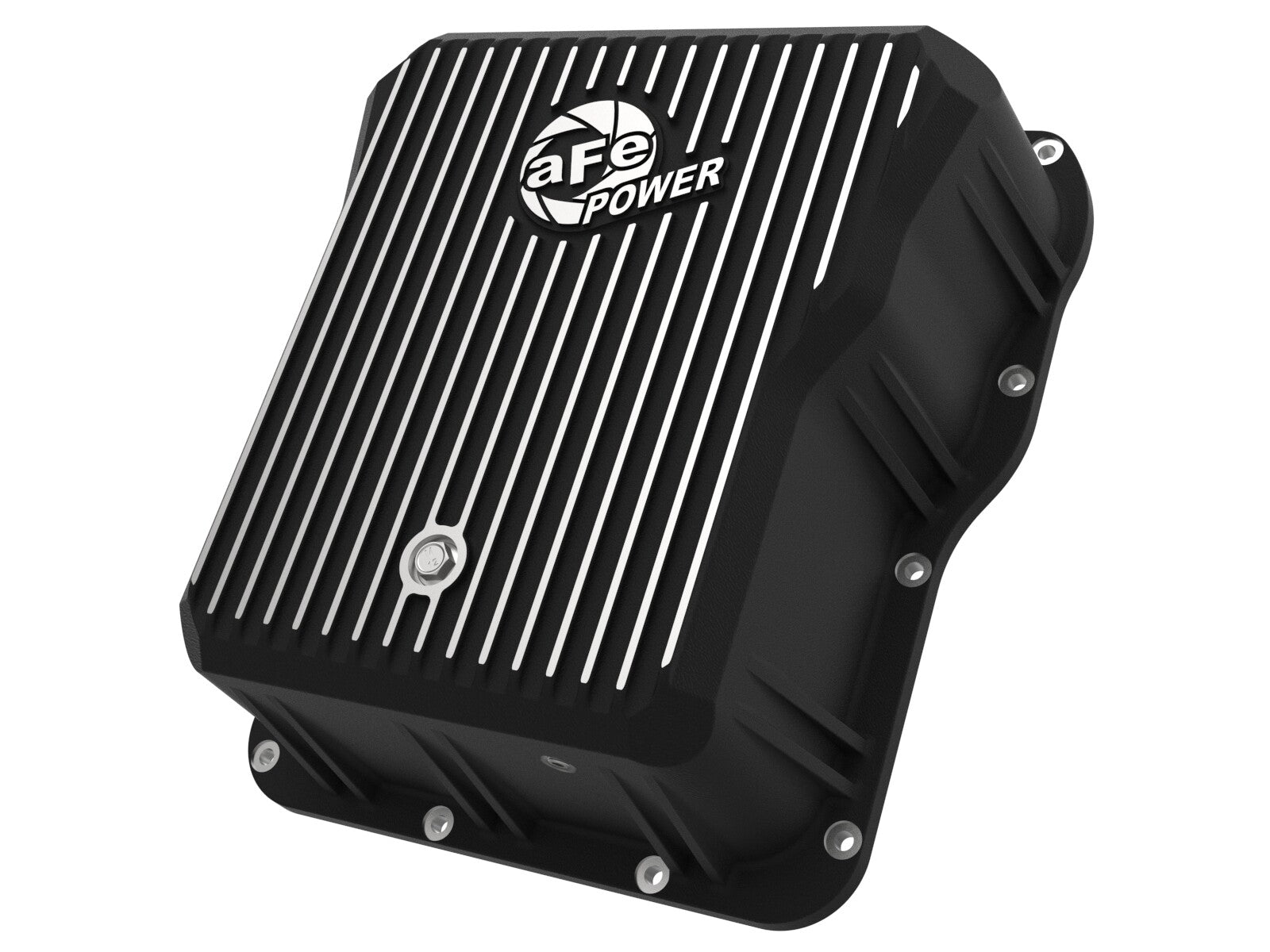 Pro Series Transmission Pan Black w/ Machined Fins GM Diesel Trucks 01-19 V8-6.6L (td) LB7/Lly/Lbz/Lmm/Lml/L5P aFe Power