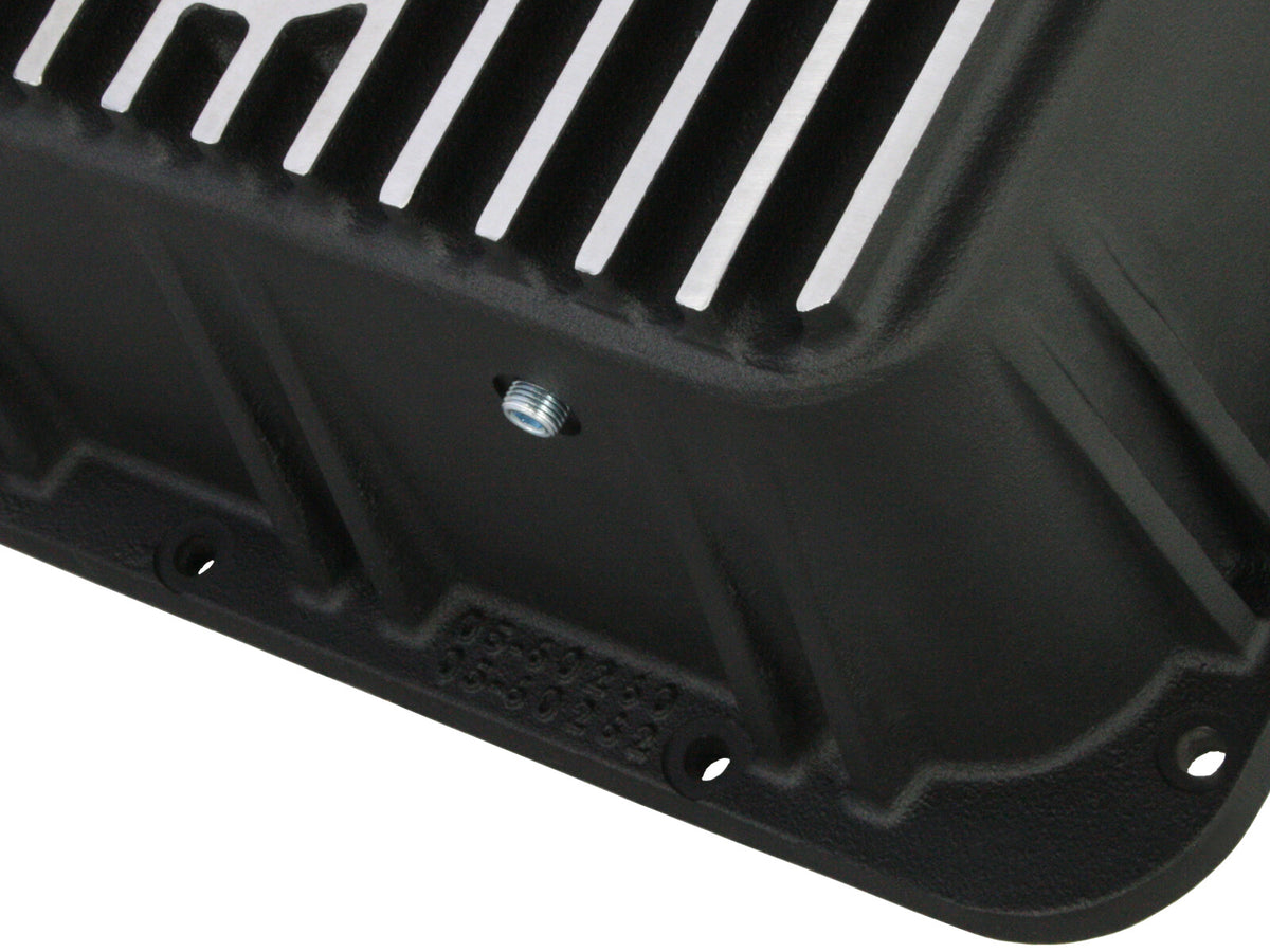 Pro Series Transmission Pan Black w/ Machined Fins GM Diesel Trucks 01-19 V8-6.6L (td) LB7/Lly/Lbz/Lmm/Lml/L5P aFe Power