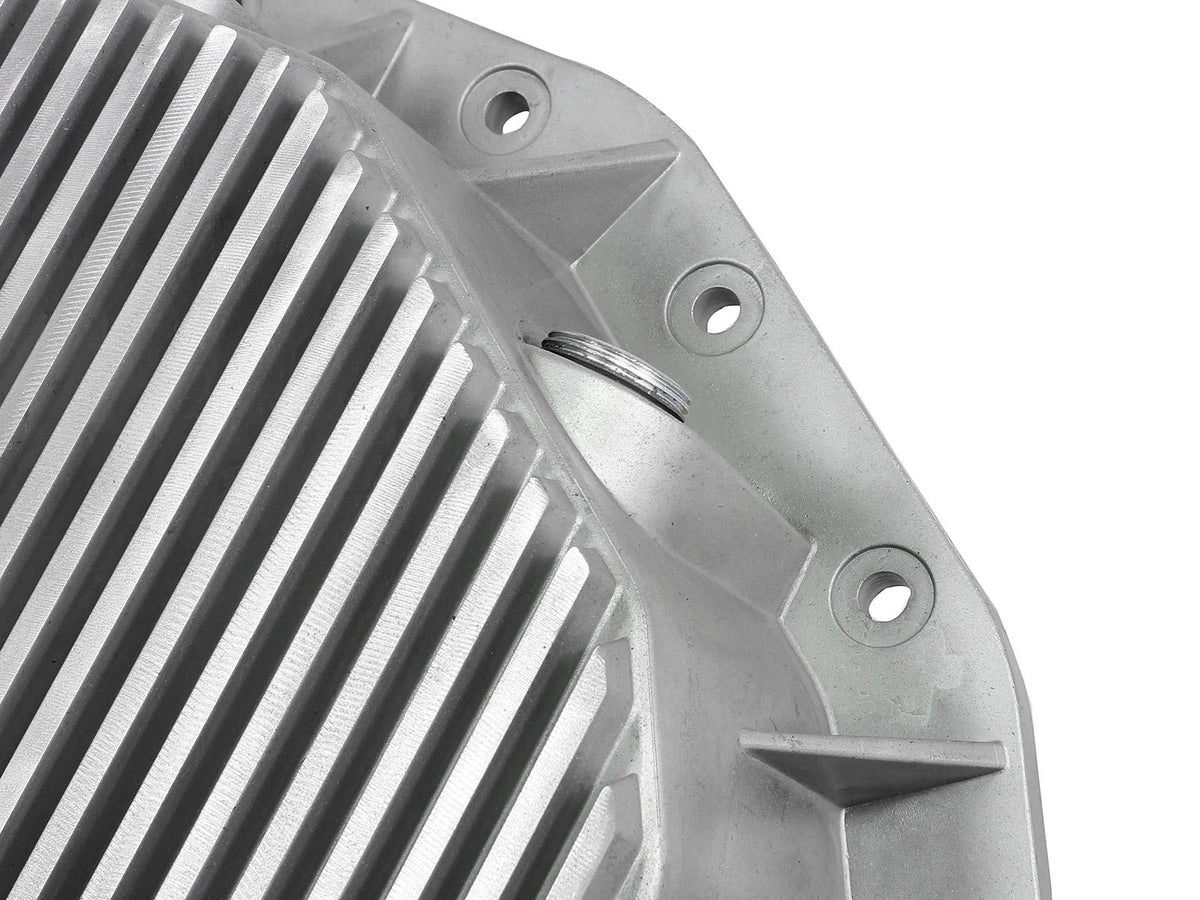 Street Series Rear Differential Cover Raw w/ Machined Fins Dodge Diesel Trucks 03-05 L6-5.9L (td) aFe Power