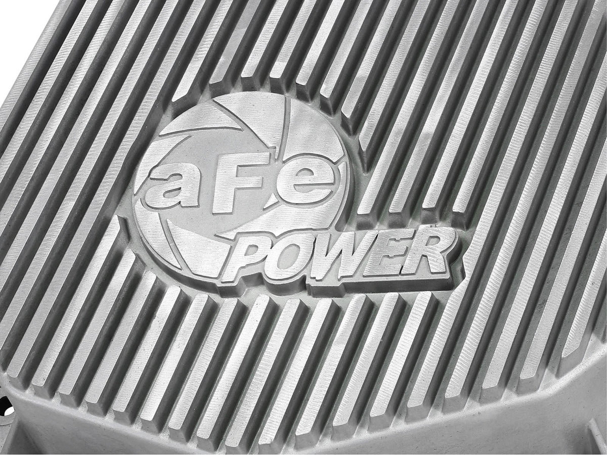 Street Series Rear Differential Cover Raw w/ Machined Fins Dodge Diesel Trucks 03-05 L6-5.9L (td) aFe Power
