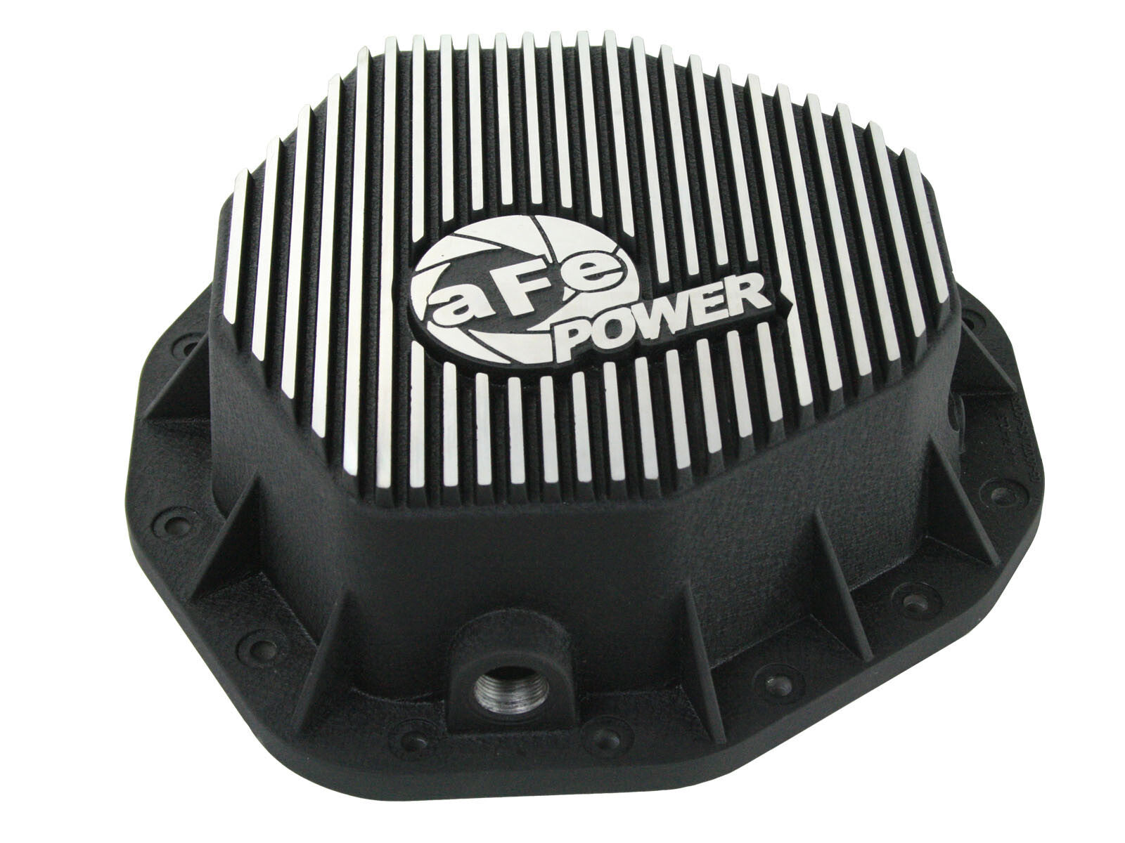 Pro Series Rear Differential Cover Kit Black w/ Machined Fins & Gear Oil Dodge Diesel Trucks 03-05 L6-5.9L (td) aFe Power