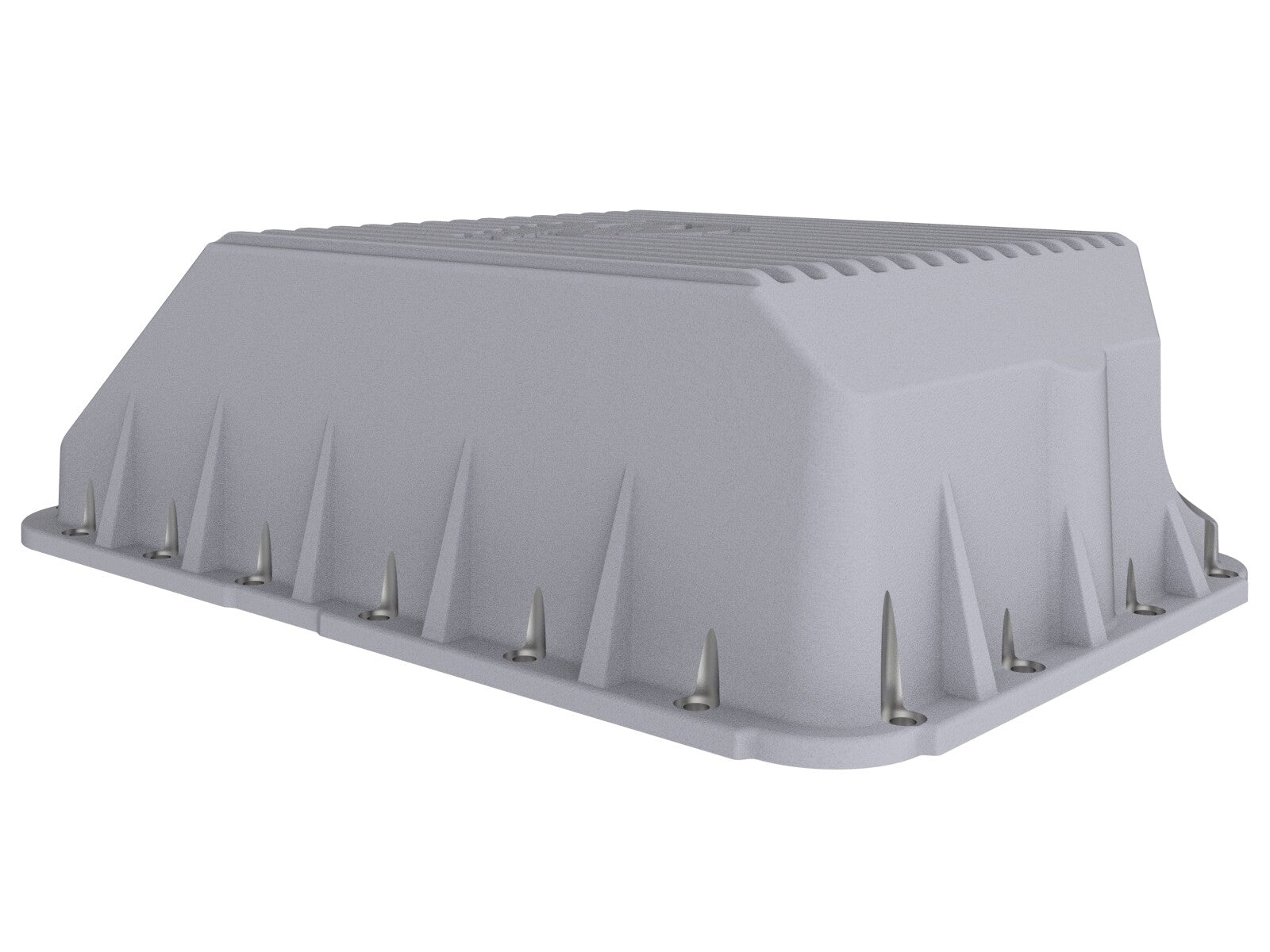 Street Series Transmission Pan Black w/ Machined Fins Ford Diesel Trucks 94-10 V8-7.3L/6.0L/6.4L (td) aFe Power