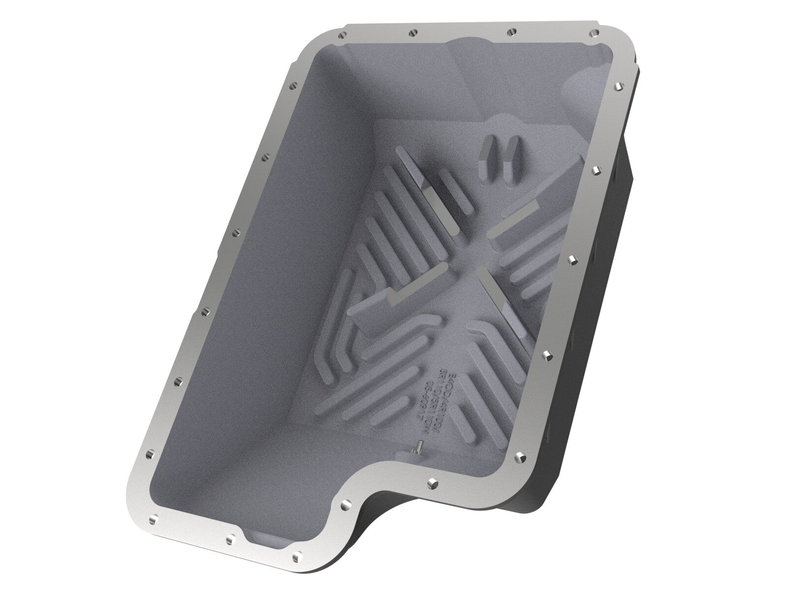 Pro Series Transmission Pan Black w/ Machined Fins Ford Diesel Trucks 94-10 V8-7.3L/6.0L/6.4L (td) aFe Power