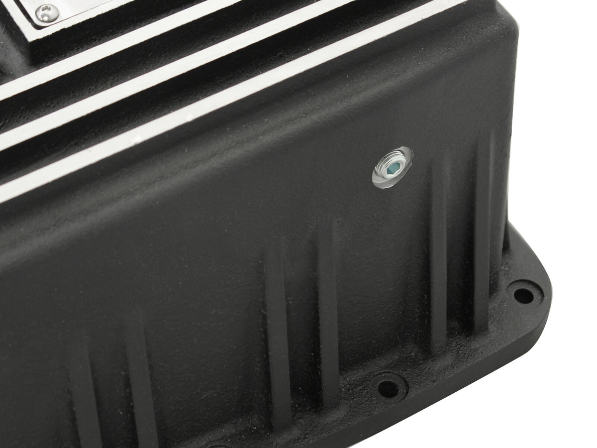 Pro Series Transmission Pan Black w/ Machined Fins Ford F-150 Trucks 09-20 (6R80 Transmission) aFe Power