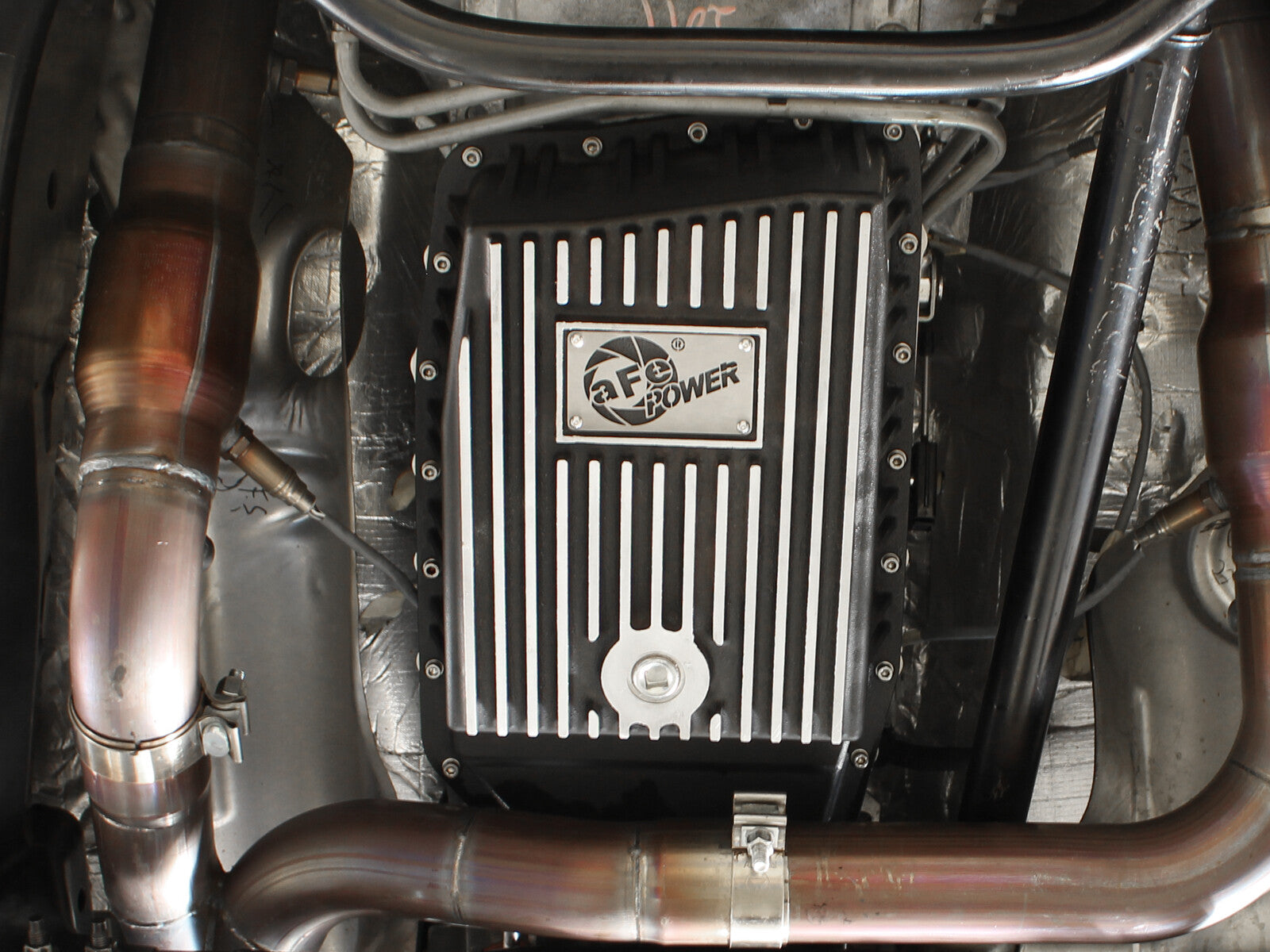 Pro Series Transmission Pan Black w/ Machined Fins Ford F-150 Trucks 09-20 (6R80 Transmission) aFe Power