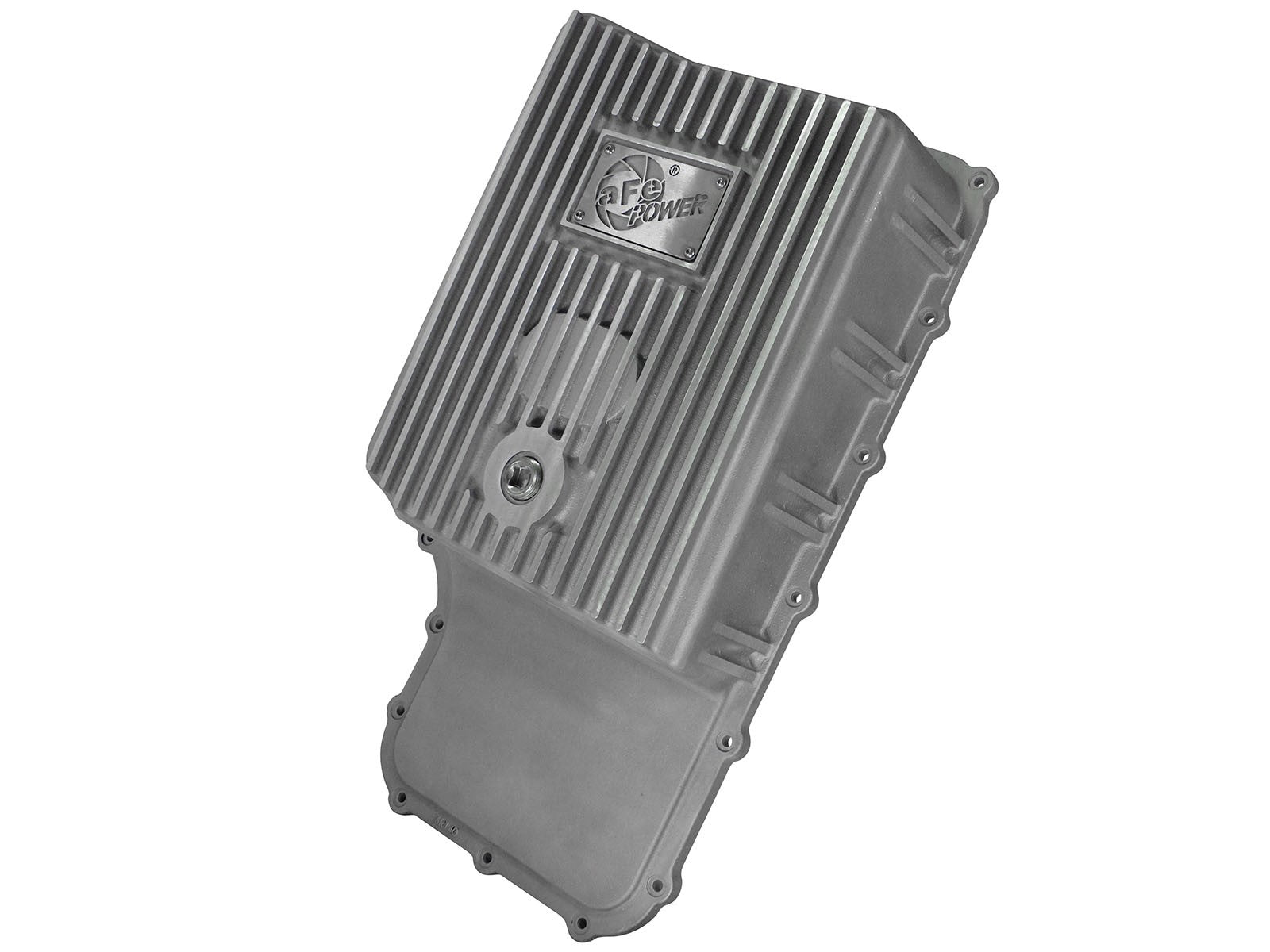 Street Series Transmission Pan Raw w/ Machined Fins Ford Super Duty Trucks 11-21 (6R140 Transmission) aFe Power