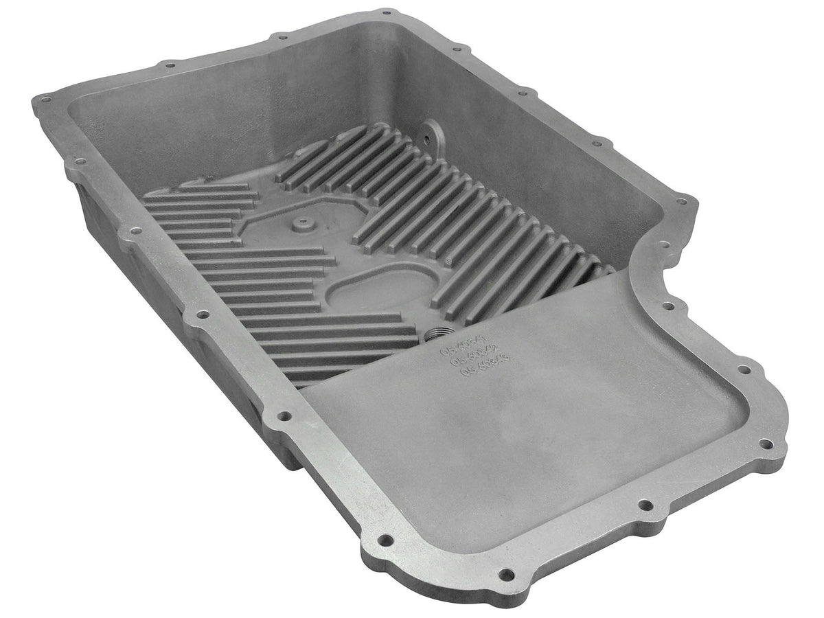 Street Series Transmission Pan Raw w/ Machined Fins Ford Super Duty Trucks 11-21 (6R140 Transmission) aFe Power