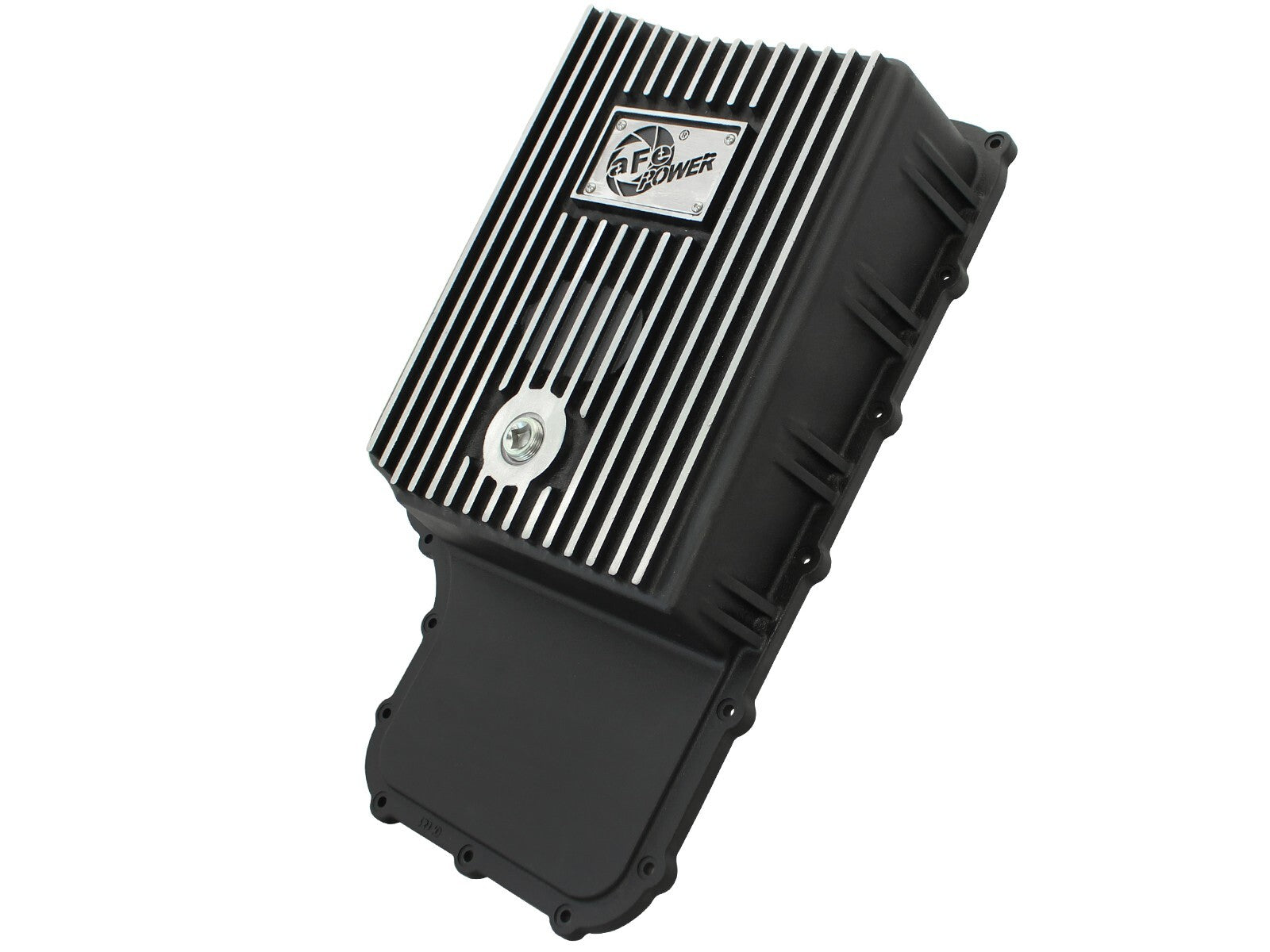 Pro Series Transmission Pan Black w/ Machined Fins Ford Super Duty Trucks 11-21 (6R140 Transmission) aFe Power