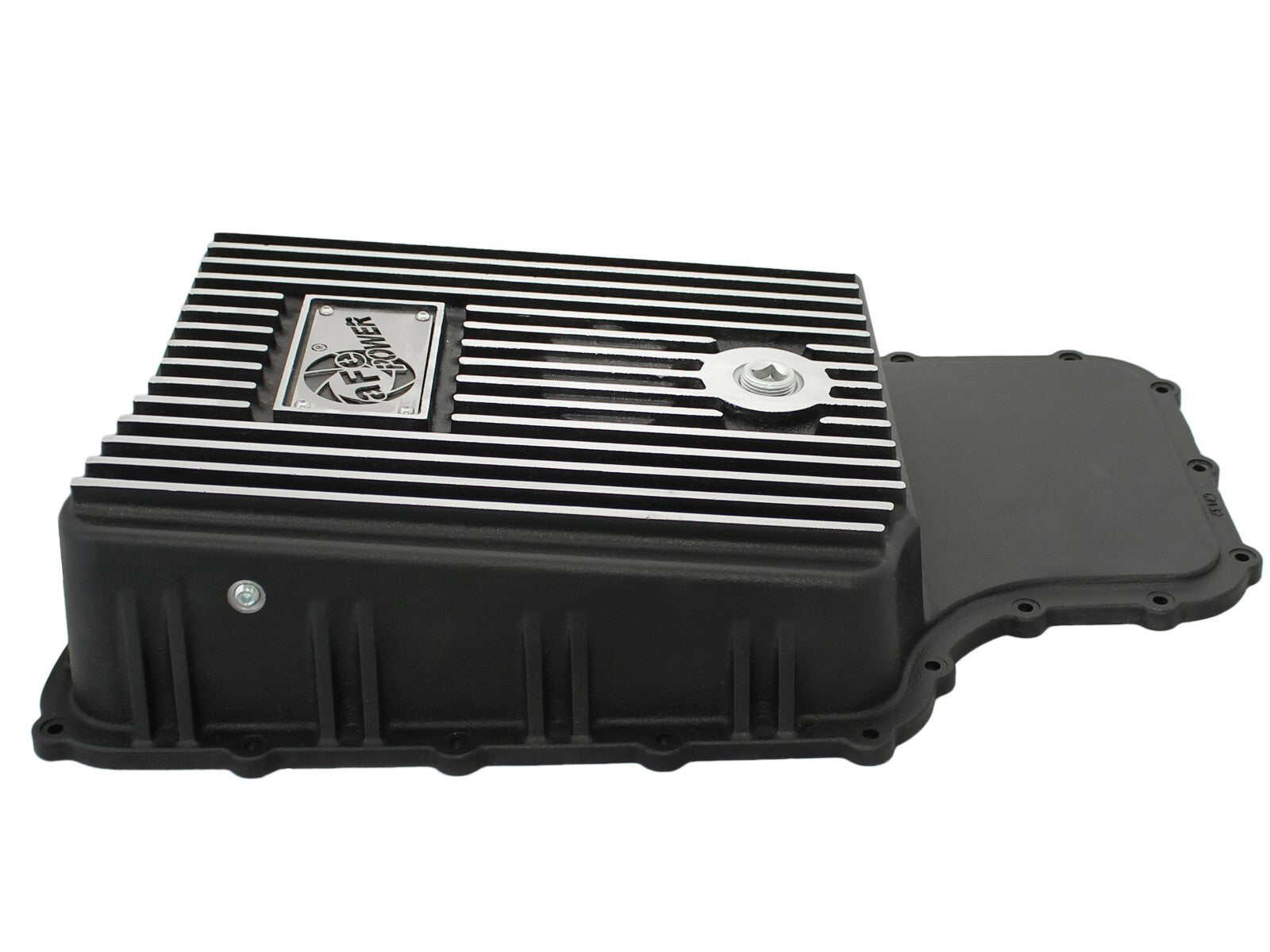 Pro Series Transmission Pan Black w/ Machined Fins Ford Super Duty Trucks 11-21 (6R140 Transmission) aFe Power