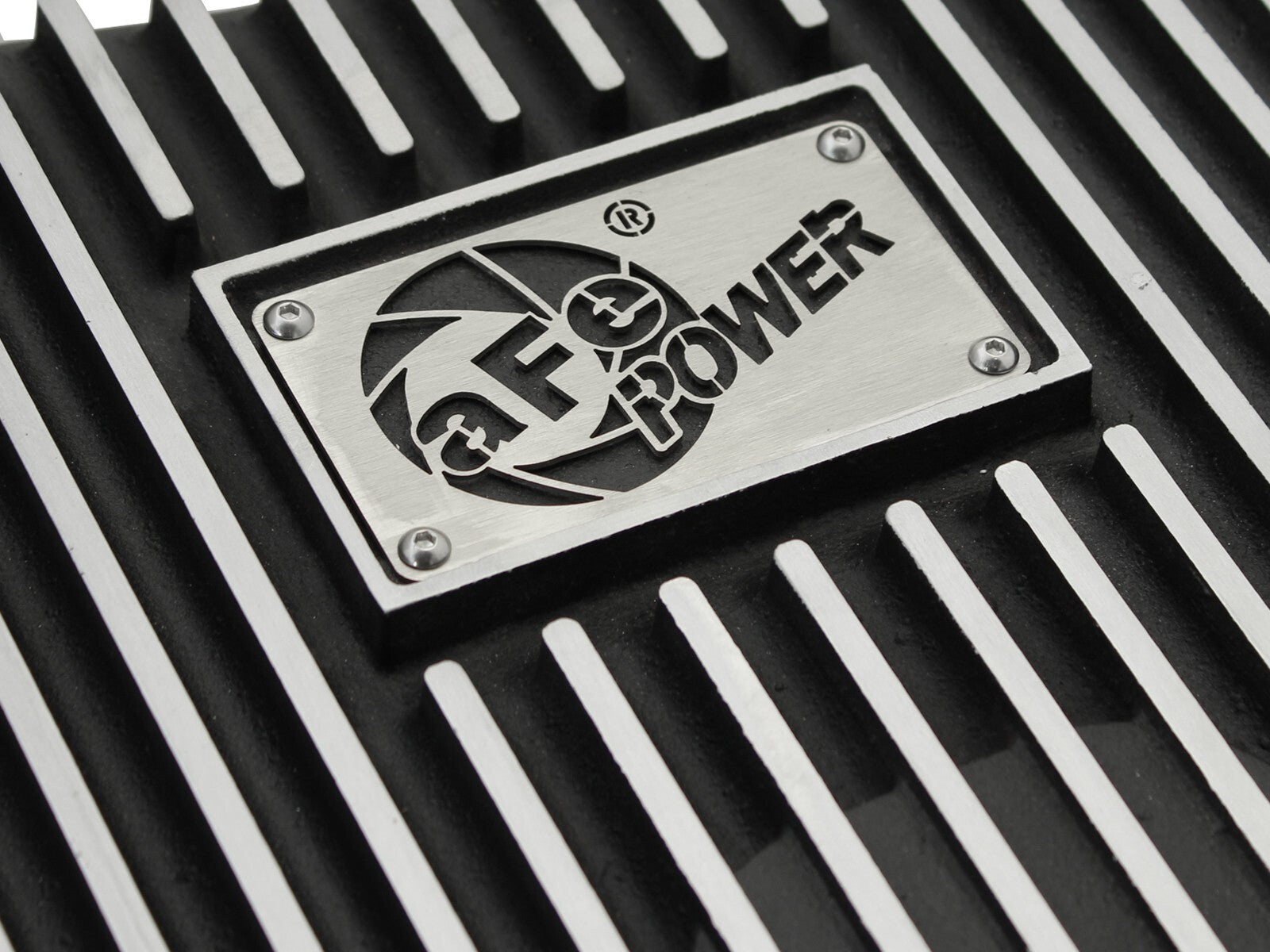 Pro Series Transmission Pan Black w/ Machined Fins Ford Super Duty Trucks 11-21 (6R140 Transmission) aFe Power
