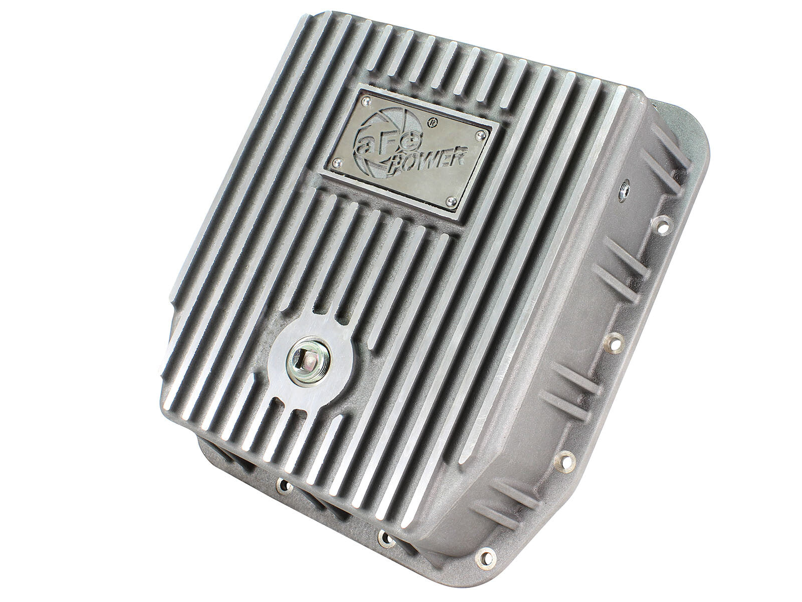 Street Series Transmission Pan Raw w/ Machined Fins Ford Trucks 93-08 aFe Power