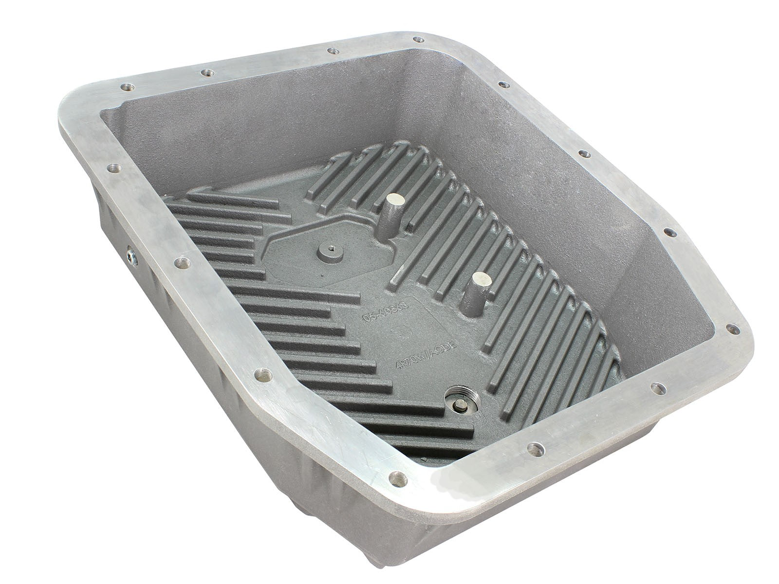 Street Series Transmission Pan Raw w/ Machined Fins Ford Trucks 93-08 aFe Power