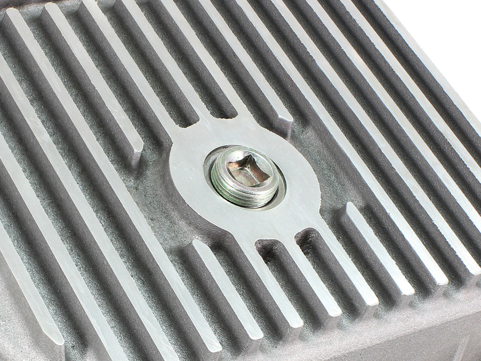 Street Series Transmission Pan Raw w/ Machined Fins Ford Trucks 93-08 aFe Power