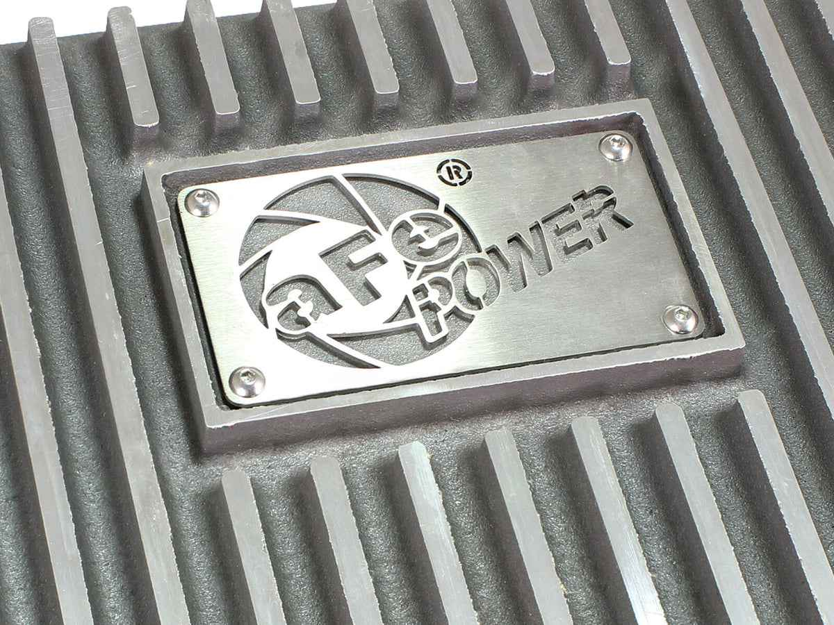 Street Series Transmission Pan Raw w/ Machined Fins Ford Trucks 93-08 aFe Power