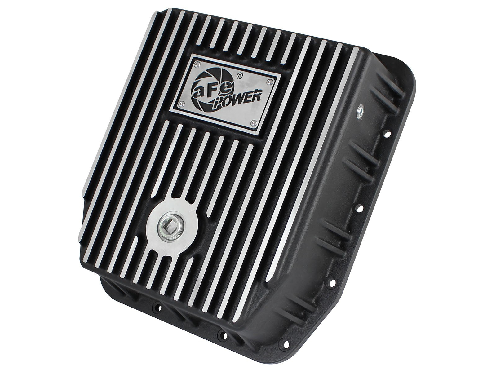 Pro Series Transmission Pan Black w/ Machined Fins Ford Trucks 93-08 aFe Power