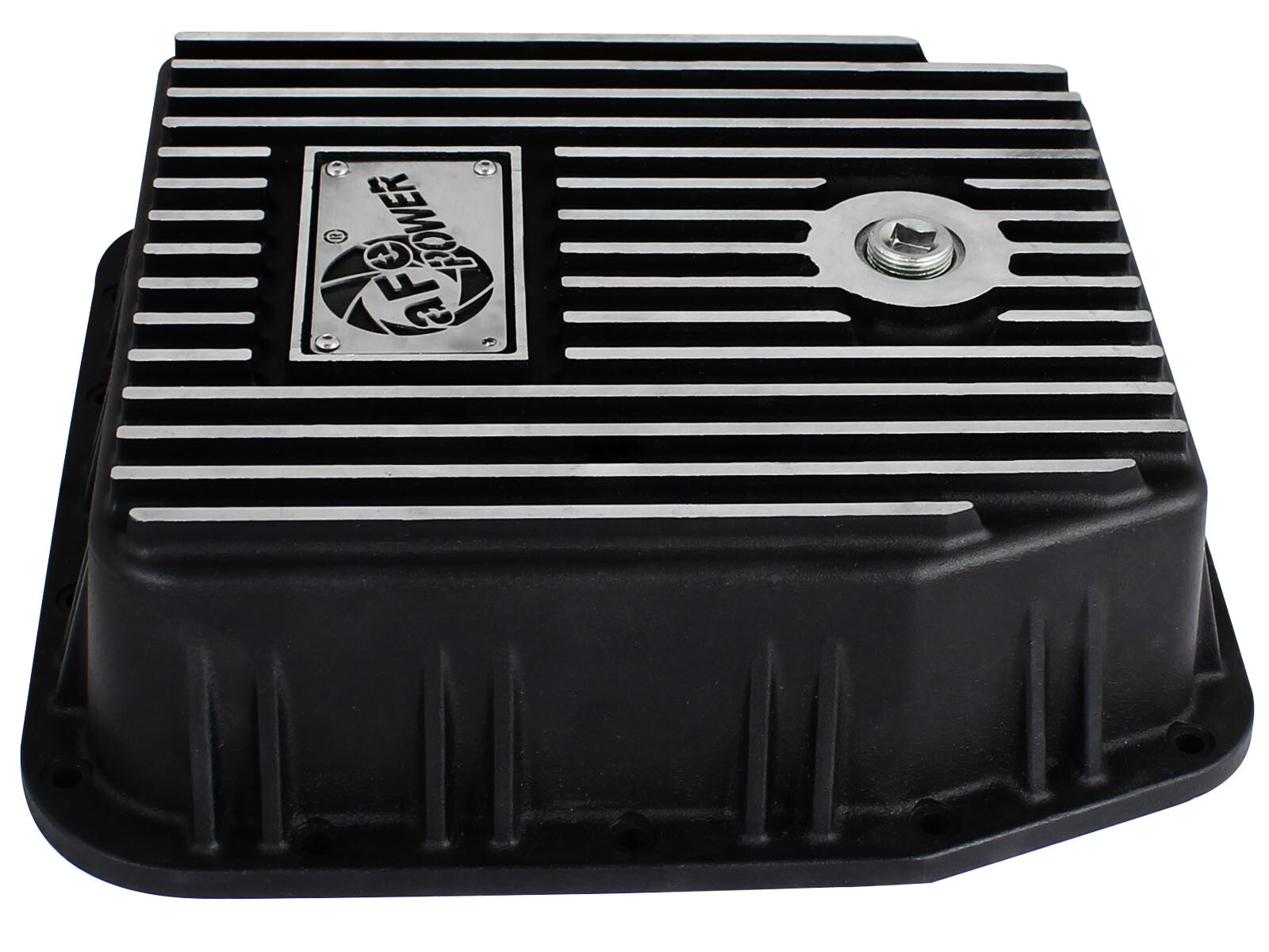Pro Series Transmission Pan Black w/ Machined Fins Ford Trucks 93-08 aFe Power