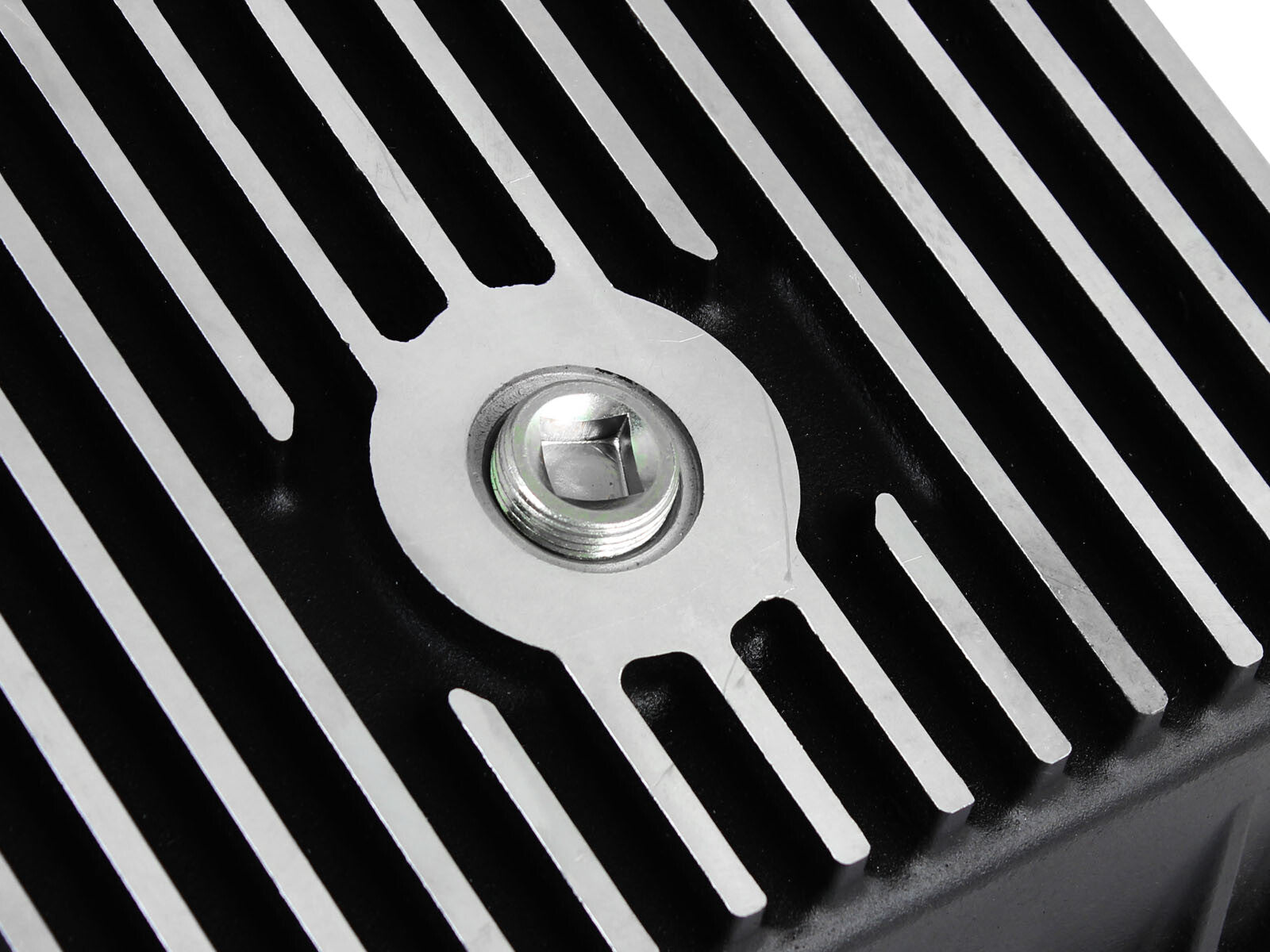 Pro Series Transmission Pan Black w/ Machined Fins Ford Trucks 93-08 aFe Power
