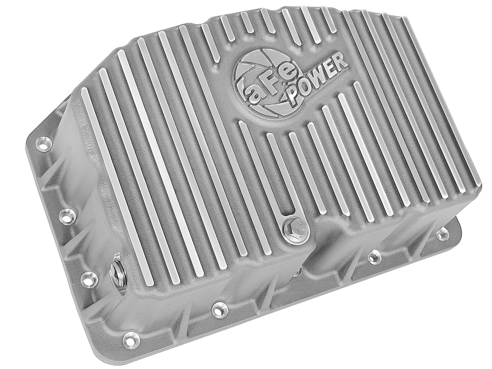 Street Series Engine Oil Pan Raw w/ Machined Fins Ford Diesel Trucks 11-26 V8-6.7L (td) aFe Power