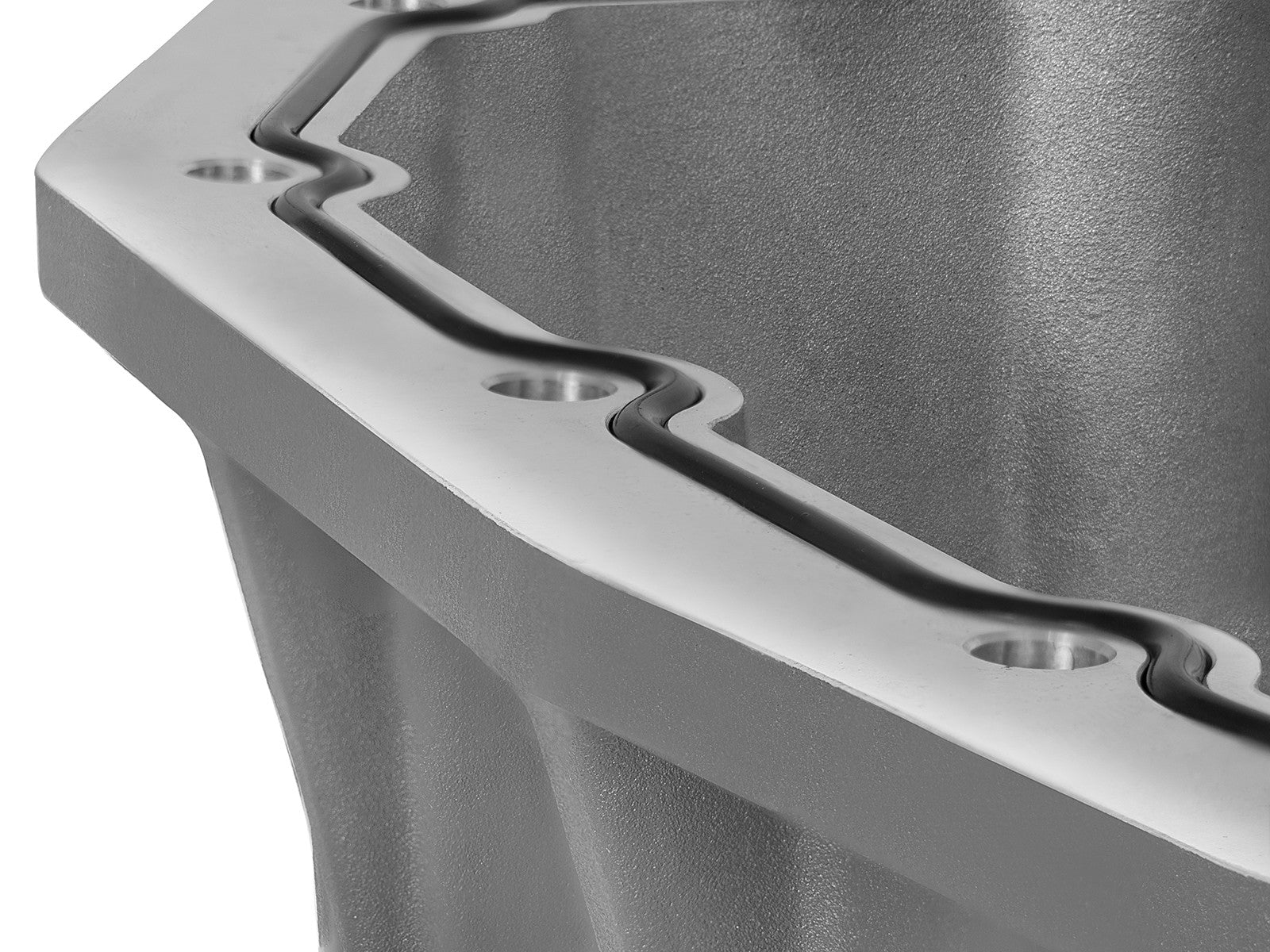 Street Series Engine Oil Pan Raw w/ Machined Fins Ford Diesel Trucks 11-26 V8-6.7L (td) aFe Power