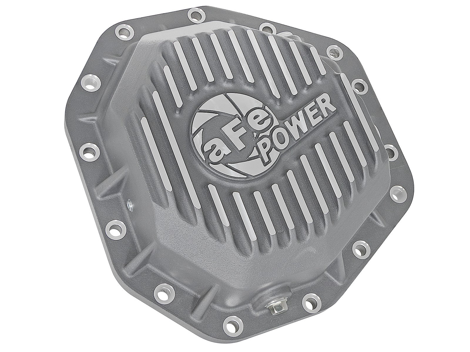 Street Series Rear Differential Cover Raw w/ Machined Fins Ford Diesel Trucks 17-23 V8-6.7L (td) (Dana M275-14) aFe Power