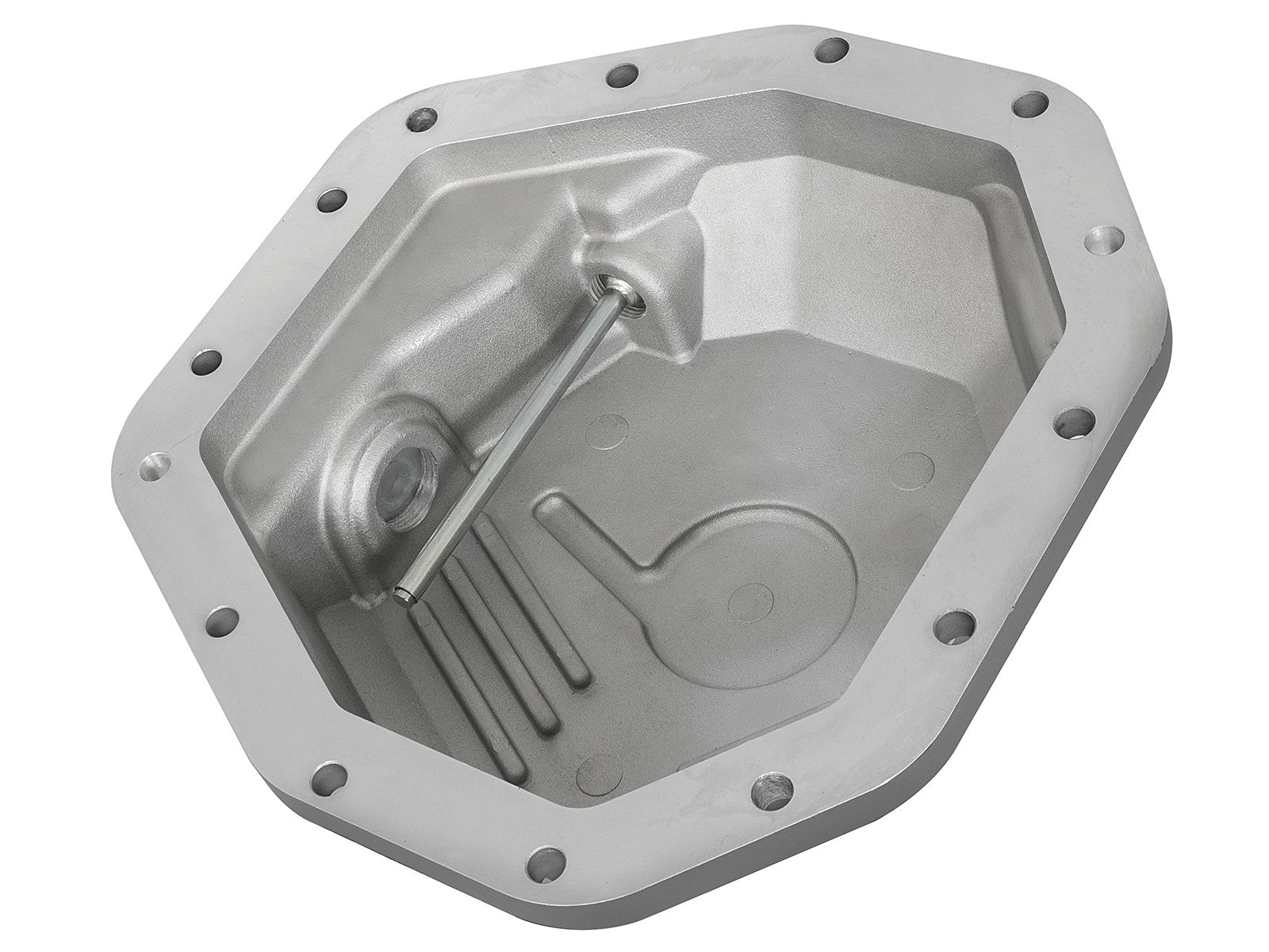 Street Series Rear Differential Cover Raw w/ Machined Fins Ford Diesel Trucks 17-23 V8-6.7L (td) (Dana M275-14) aFe Power
