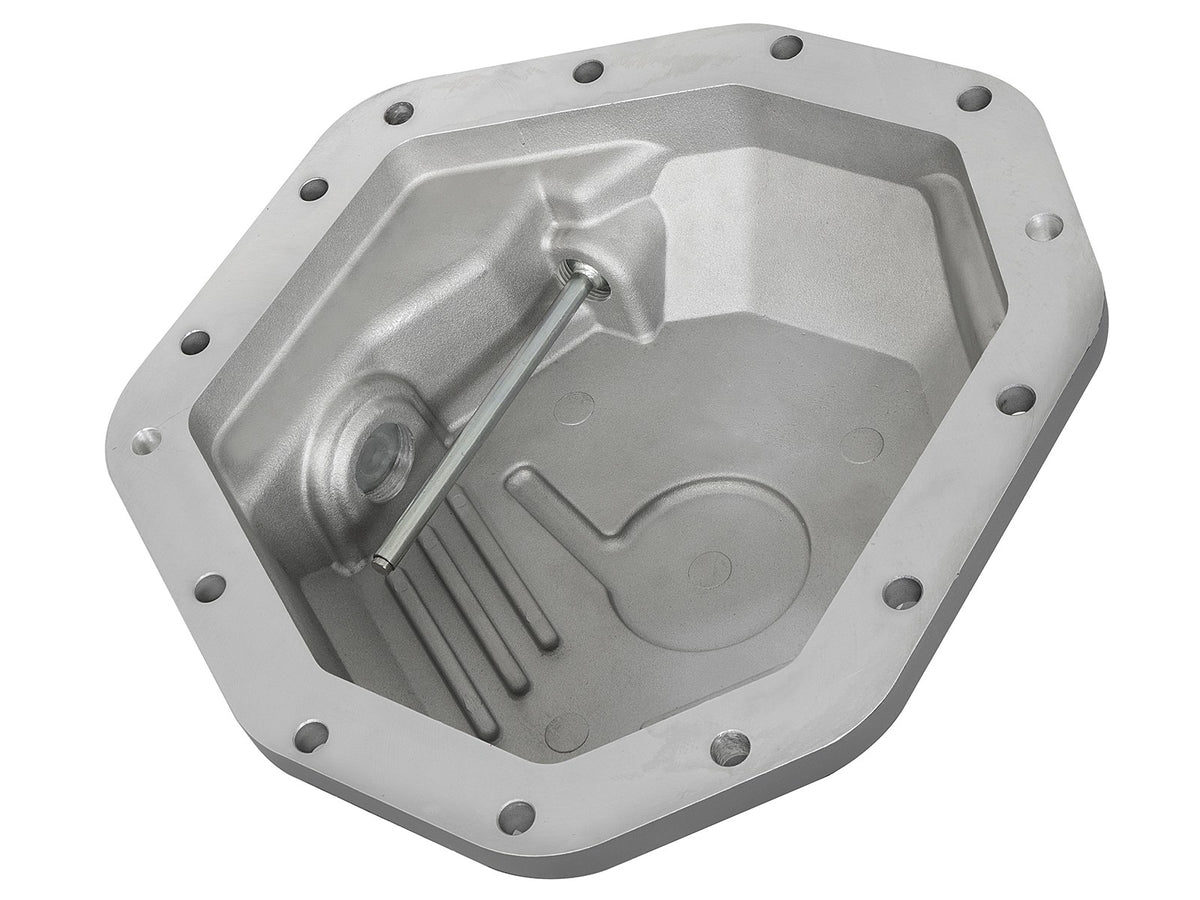 Street Series Rear Differential Cover Raw w/ Machined Fins Ford Diesel Trucks 17-23 V8-6.7L (td) (Dana M275-14) aFe Power