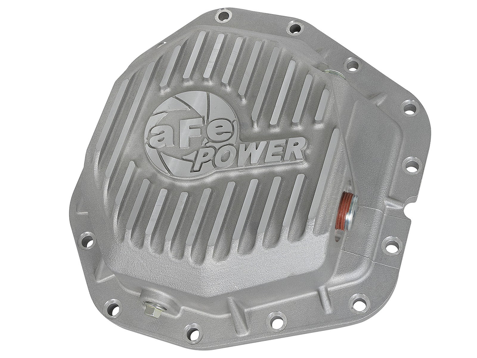 Street Series Rear Differential Cover Raw w/ Machined Fins Ford Diesel Trucks 17-23 V8-6.7L (td) (Dana M300-14) aFe Power