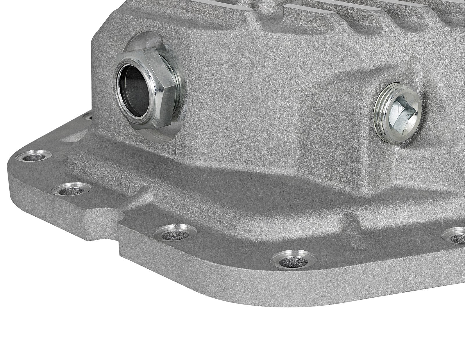 Street Series Rear Differential Cover Raw w/ Machined Fins Ford Diesel Trucks 17-23 V8-6.7L (td) (Dana M300-14) aFe Power