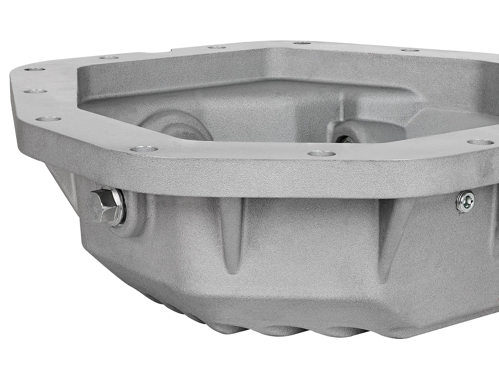 Street Series Rear Differential Cover Raw w/ Machined Fins Ford Diesel Trucks 17-23 V8-6.7L (td) (Dana M300-14) aFe Power