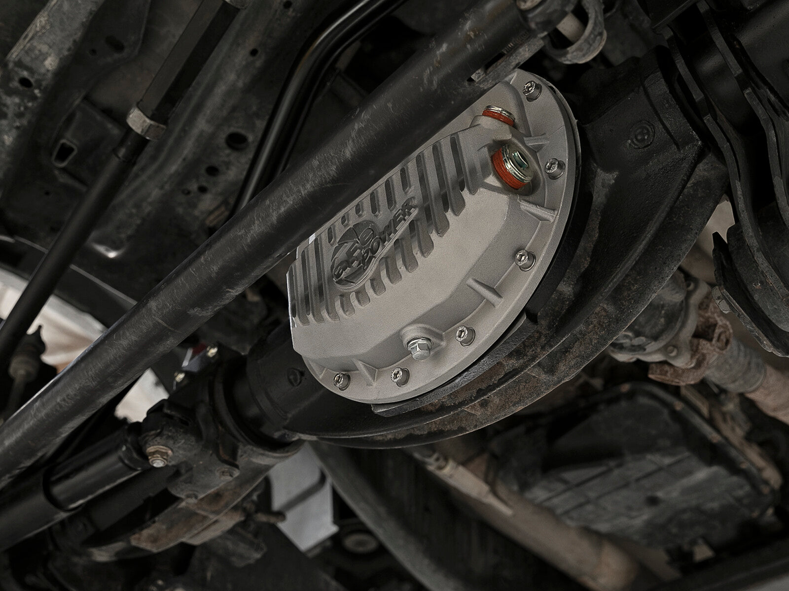 Street Series Front Differential Cover Raw w/ Machined Fins Dodge Trucks 2500/3500 13-23 (Aam 9.25-12) aFe Power